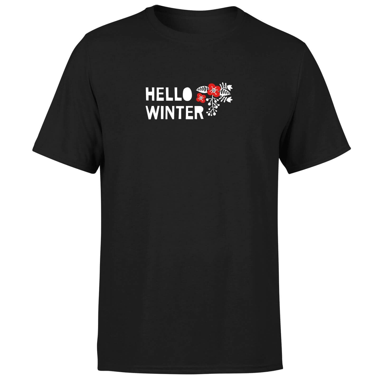 Hello Winter T-Shirt - Black - S - Black