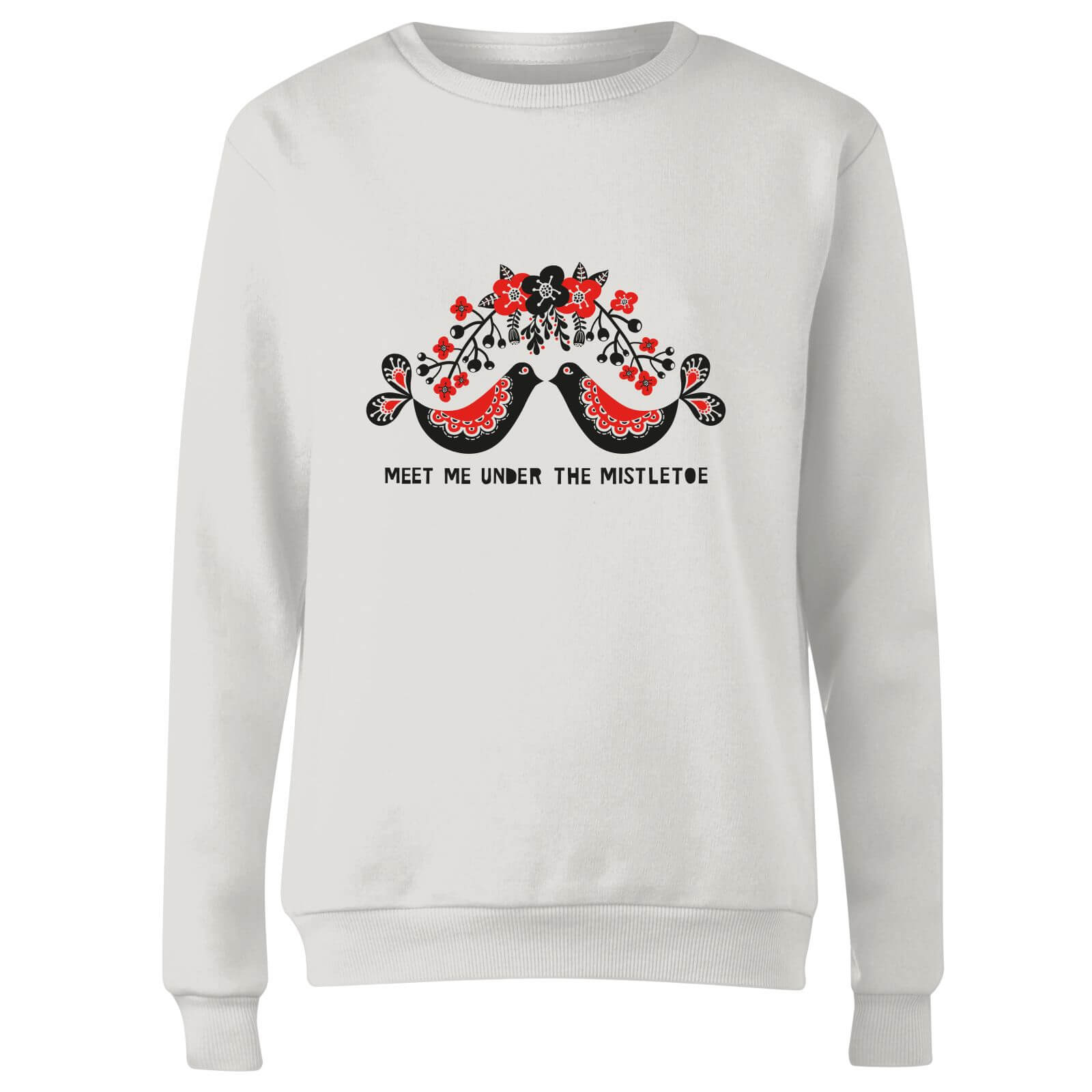 Meet Me Underneath The Mistletoe Women's Sweatshirt - White - S - White