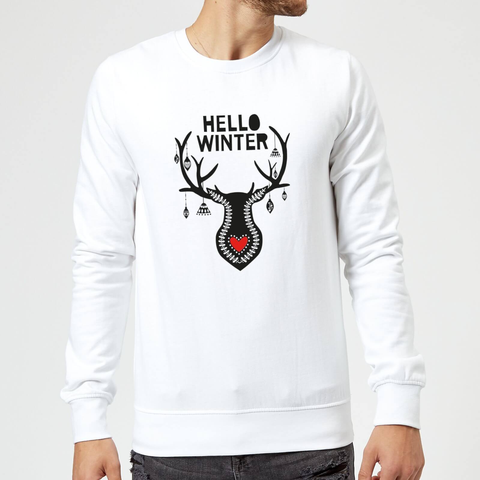 Hello Winter Sweatshirt - White - M - White