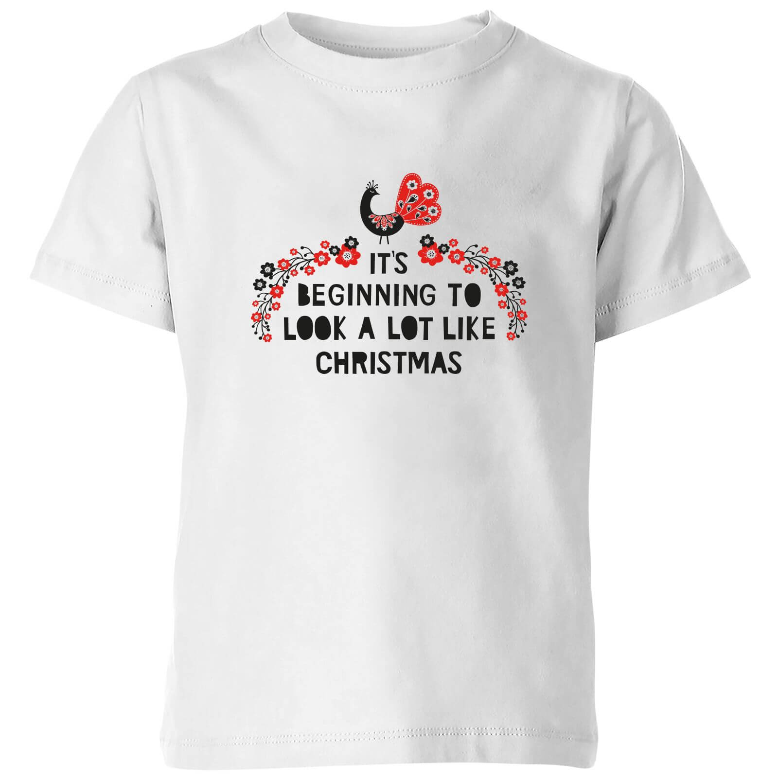 It's Beginning To Look A Lot Like Christmas Kids' T-Shirt - White - 5-6 Years - White