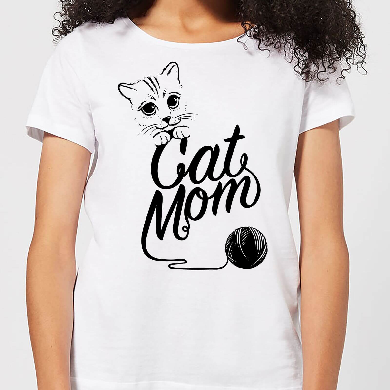 Cat Mom Women's T-Shirt - White - L - White