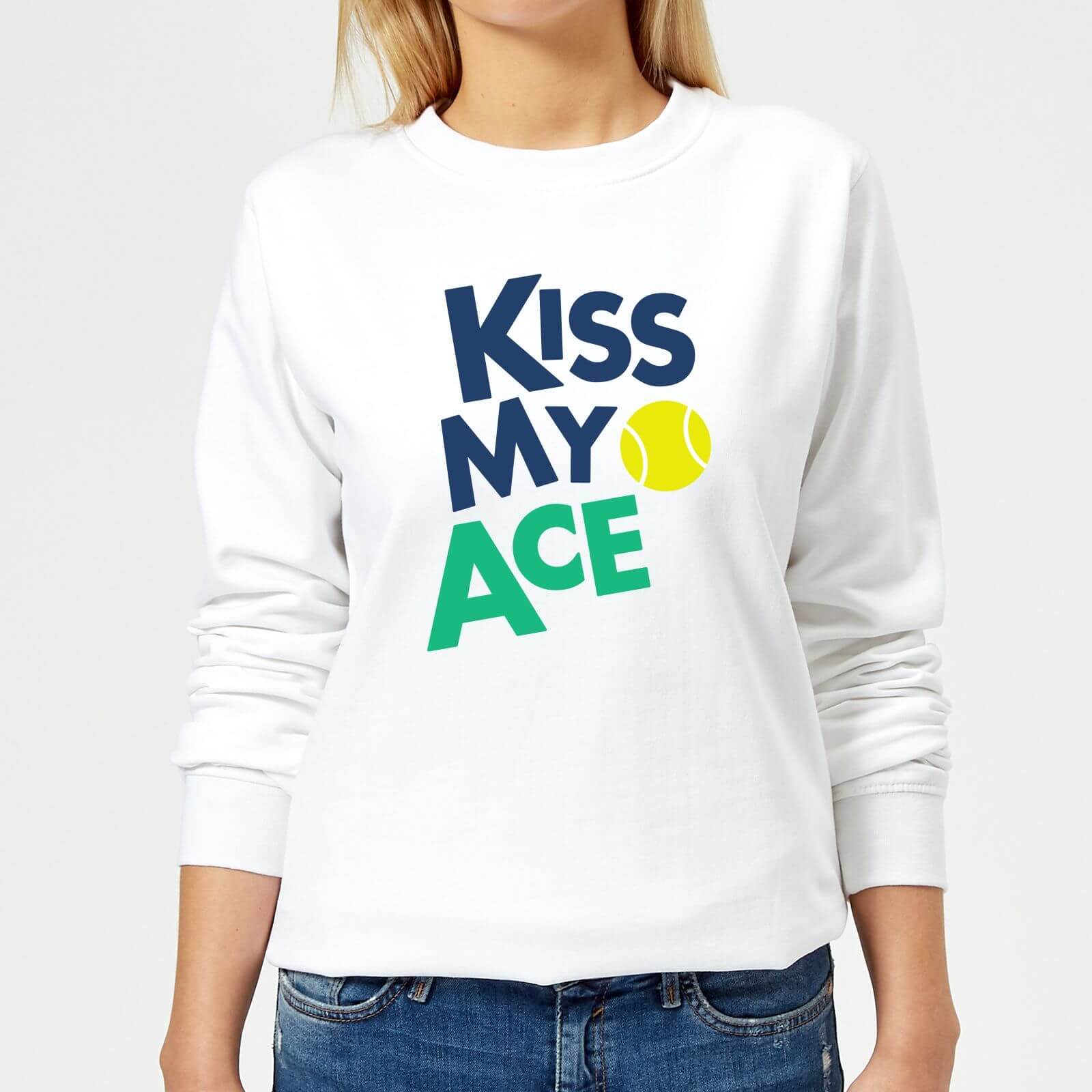 Kiss my Ace Women's Sweatshirt - White - L - White