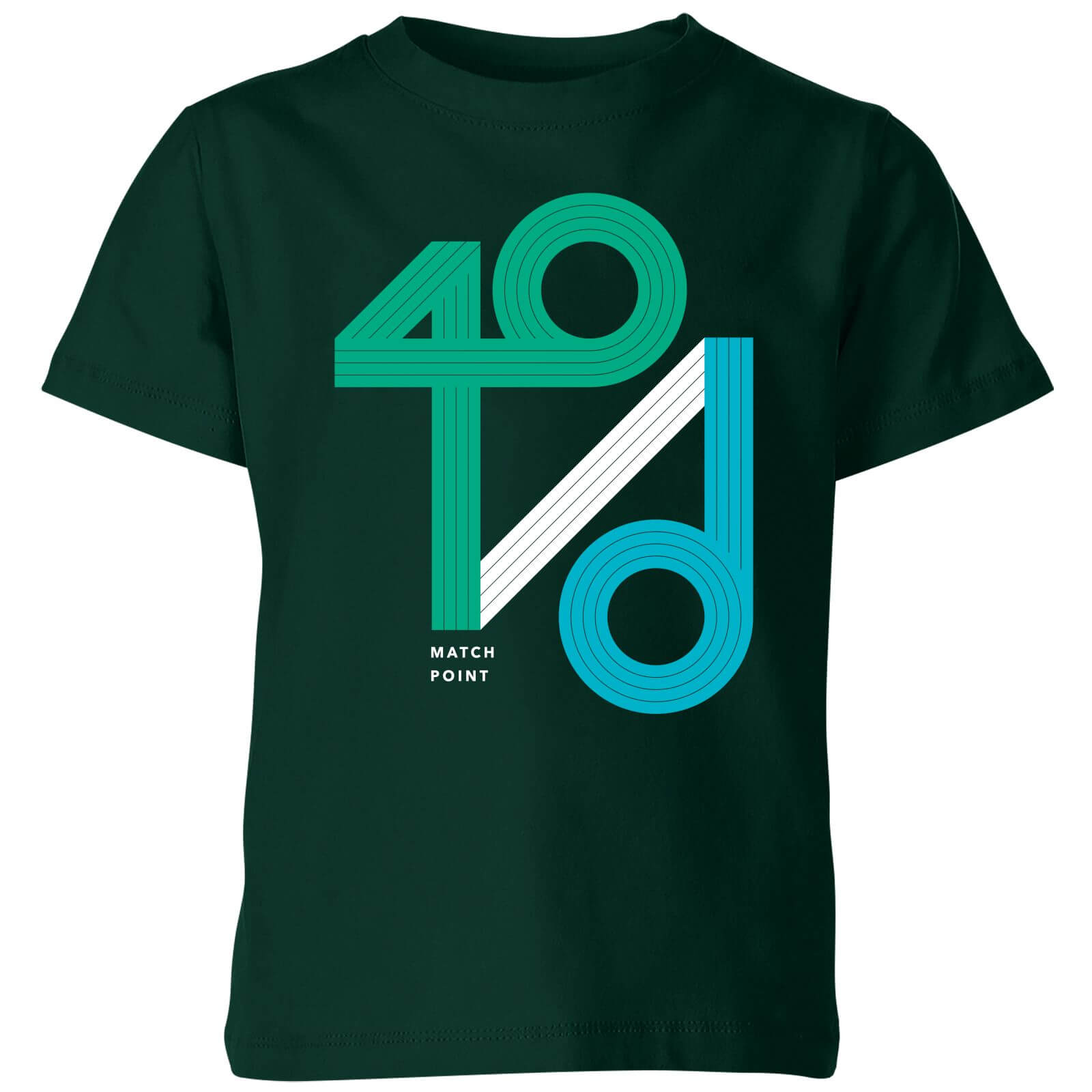 40 / d Match Point Kids' T-Shirt - Forest Green - 3-4 Years - Forest Green