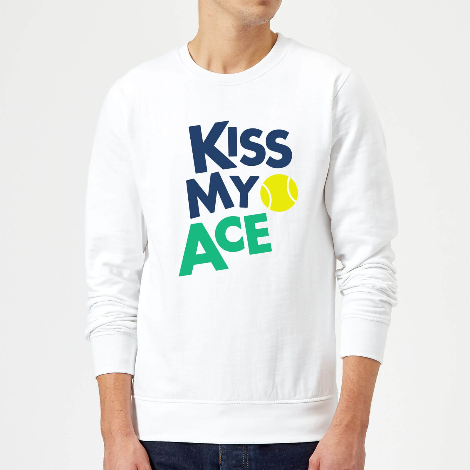 Kiss my Ace Sweatshirt - White - S - White