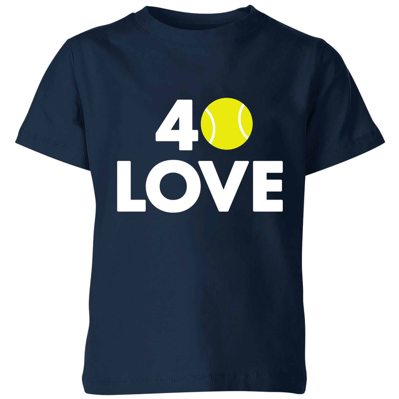 40 Love Kids' T-Shirt - Navy - 3-4 Years - Navy