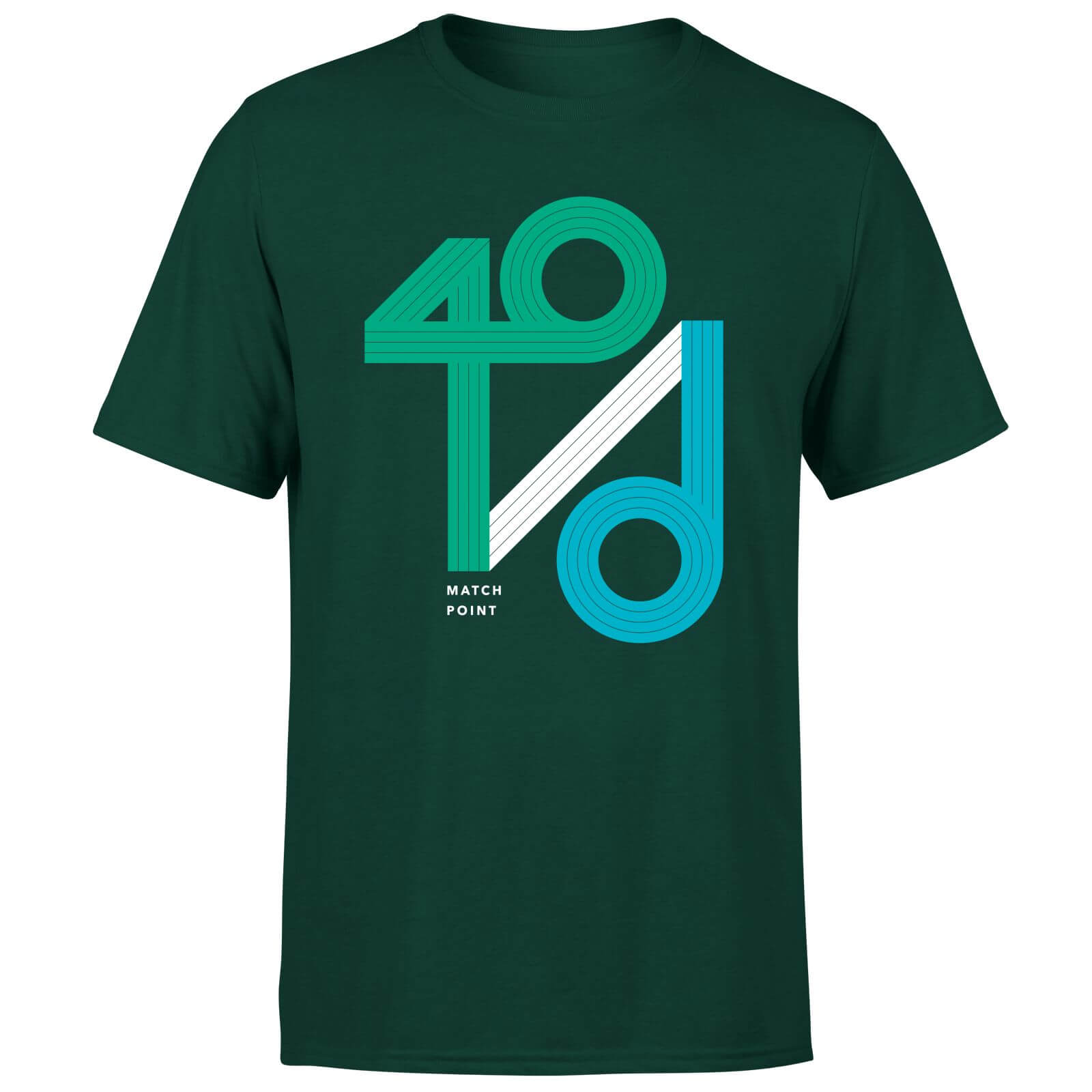 40 / d Match Point T-Shirt - Forest Green - S - Forest Green