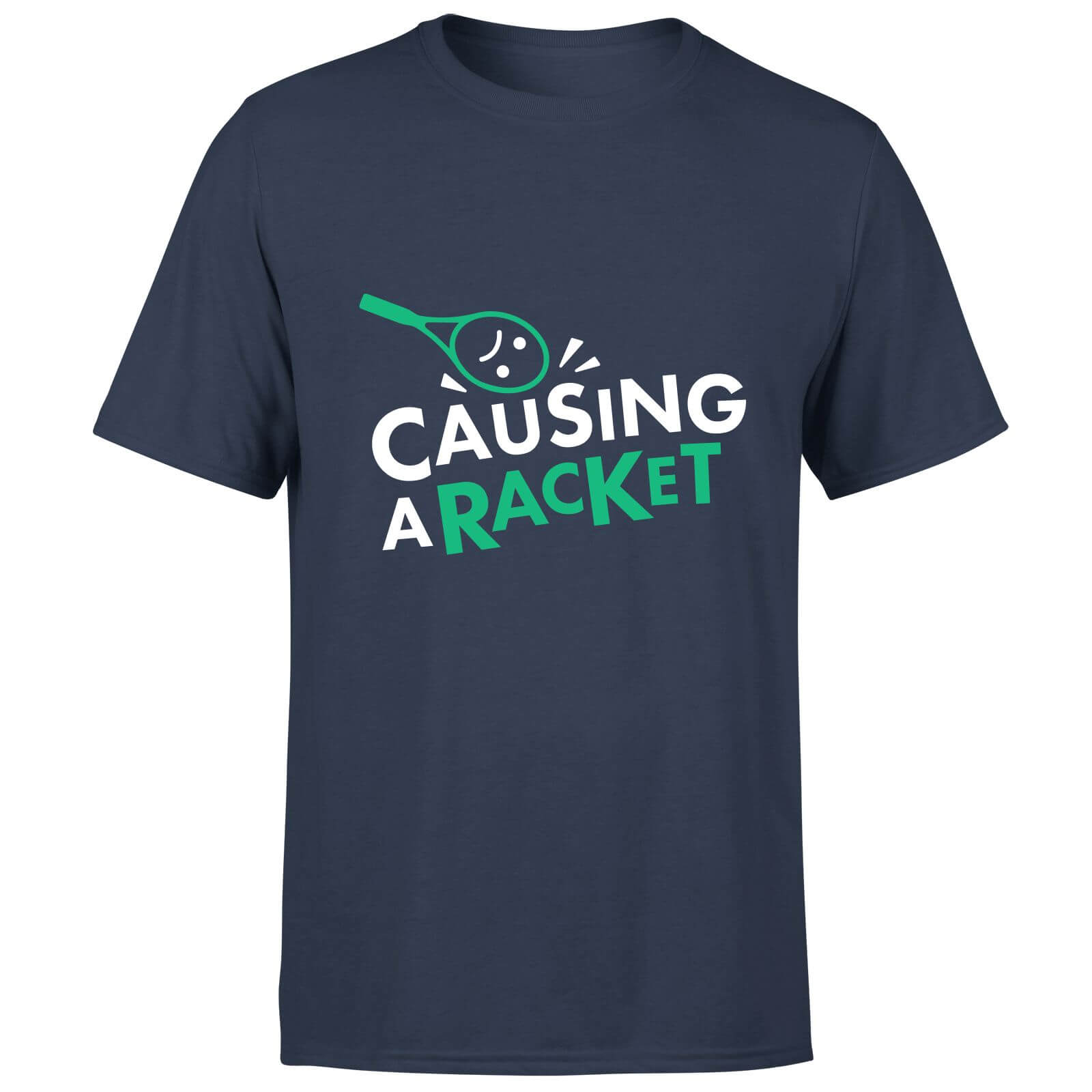 Causing a Racket T-Shirt - Navy - S - Navy
