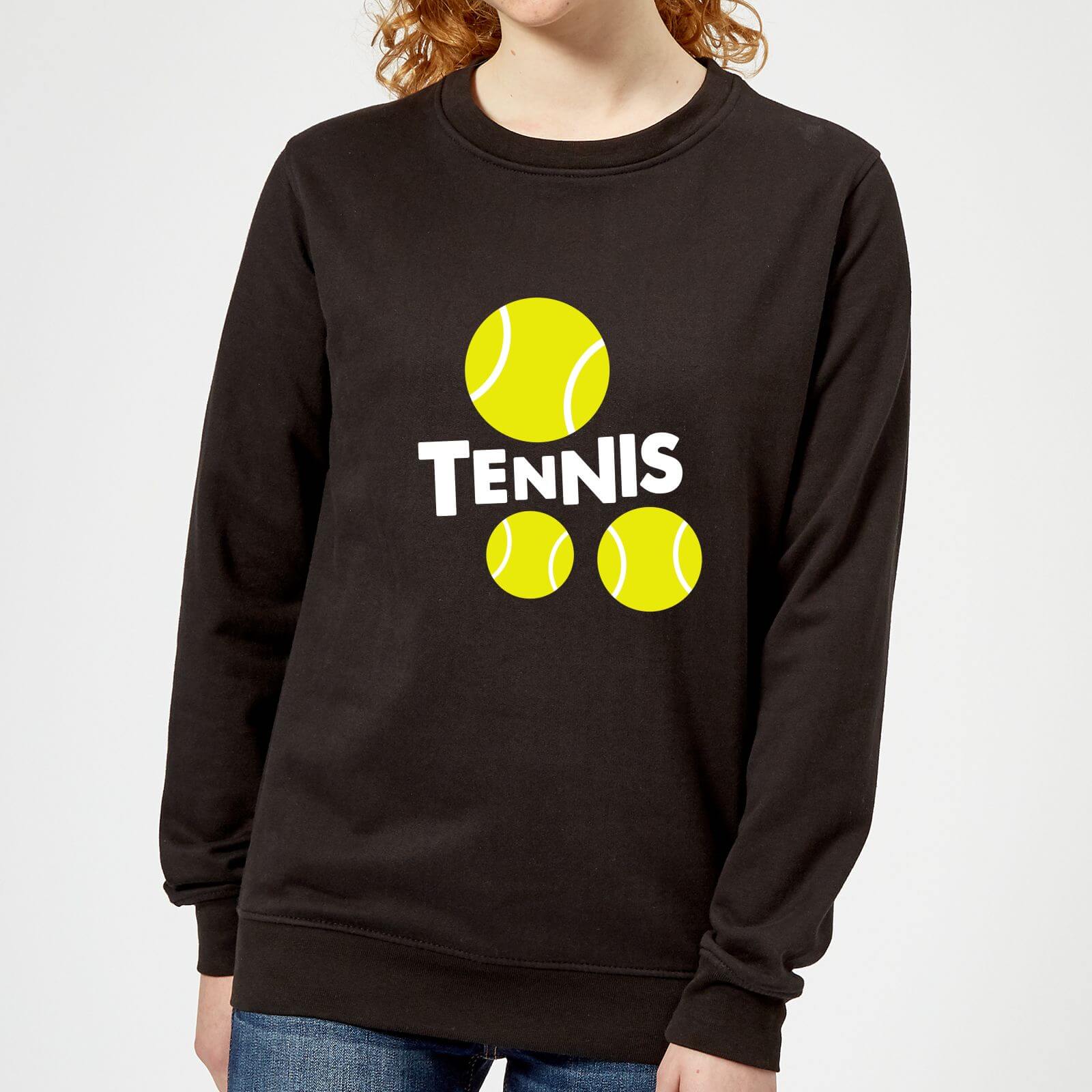 Tennis Balls Women's Sweatshirt - Black - XS - Black
