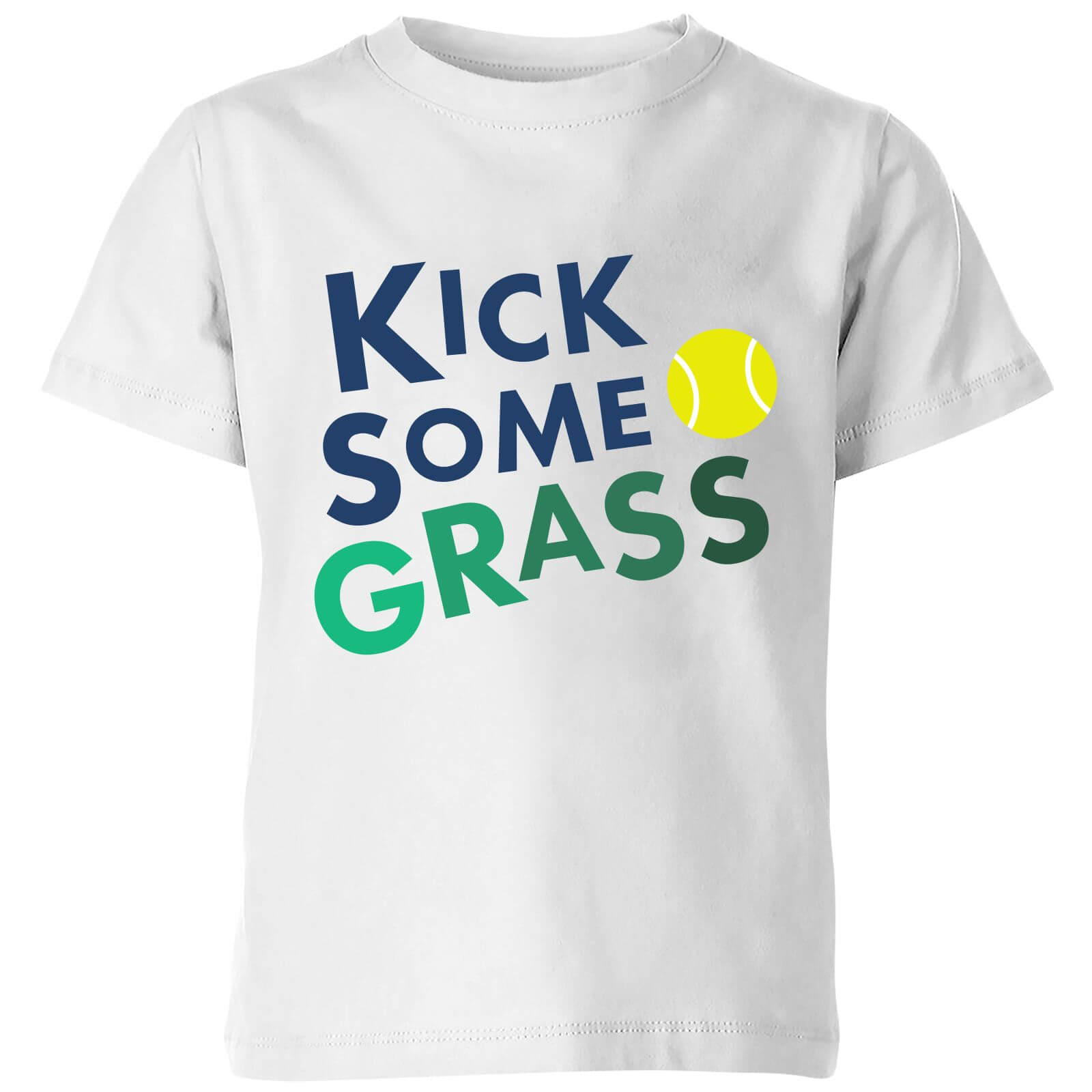 Kick Some Grass Kids' T-Shirt - White - 3-4 Years - White