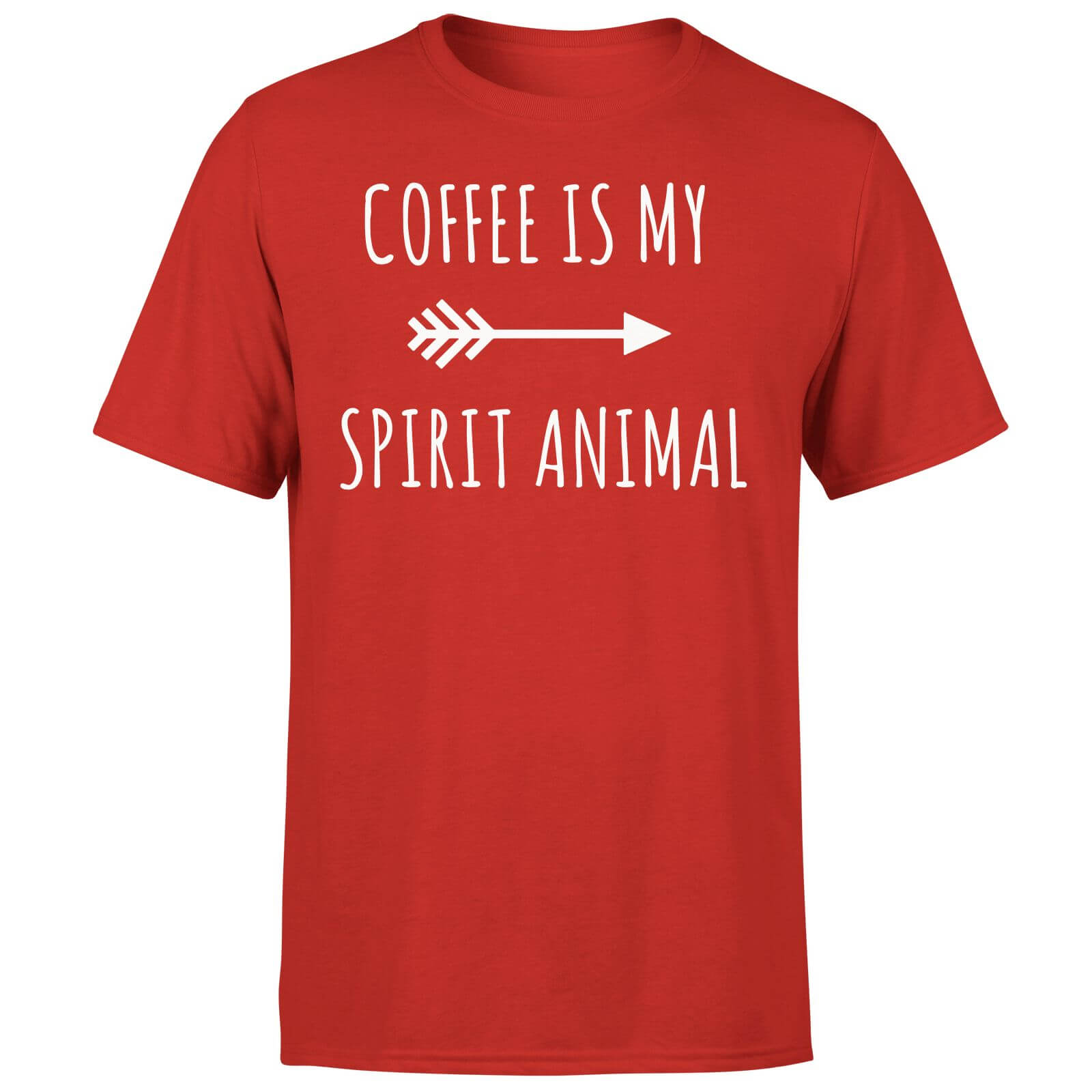 Coffee is my Spirit Animal T-Shirt - Red - S - Red