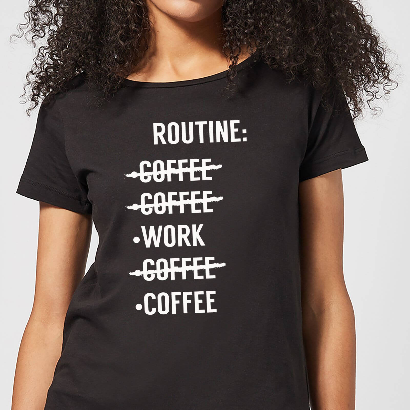 Coffee Routine Women's T-Shirt - Black - 3XL - Black