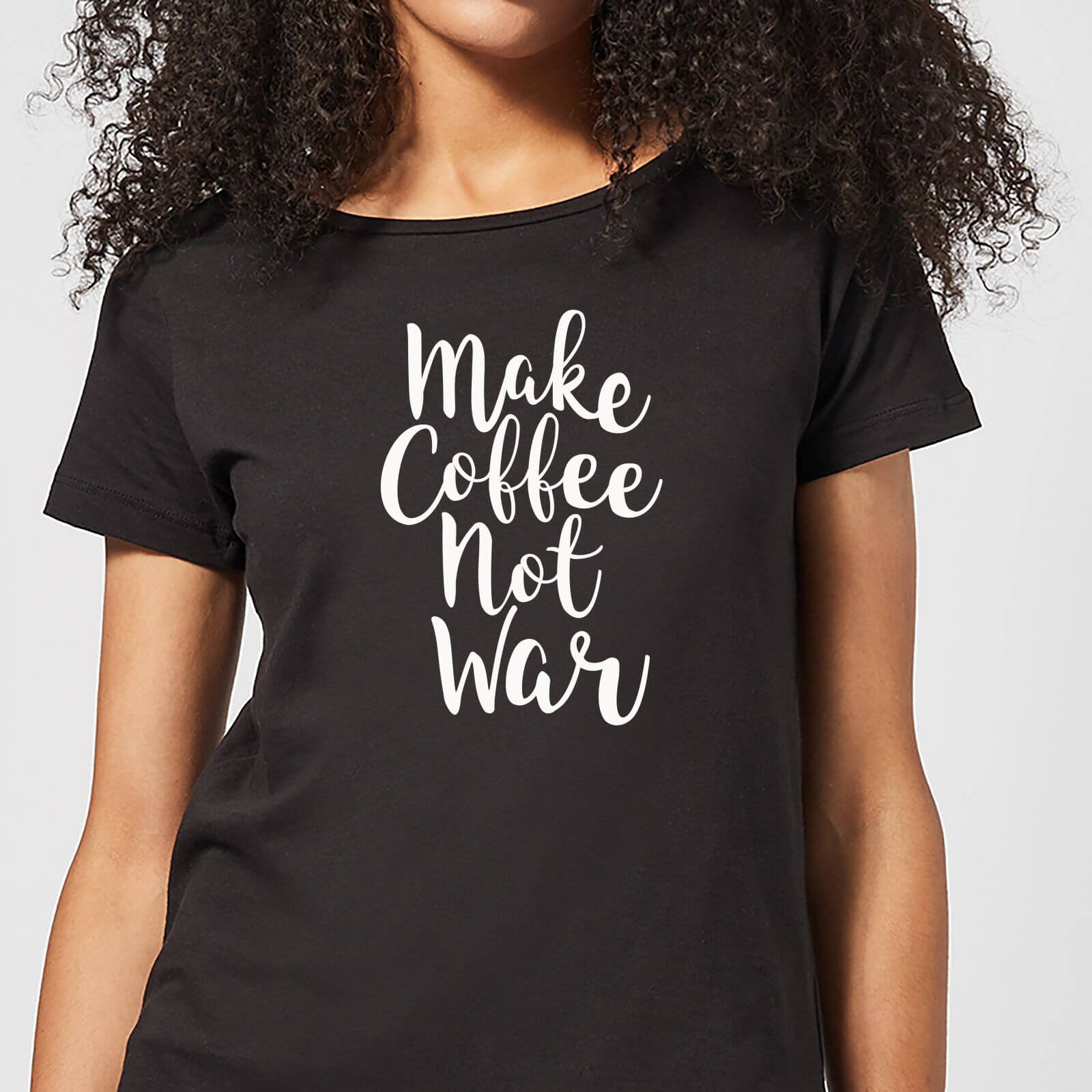 Make Coffee Not War Women's T-Shirt - Black - 5XL - Black