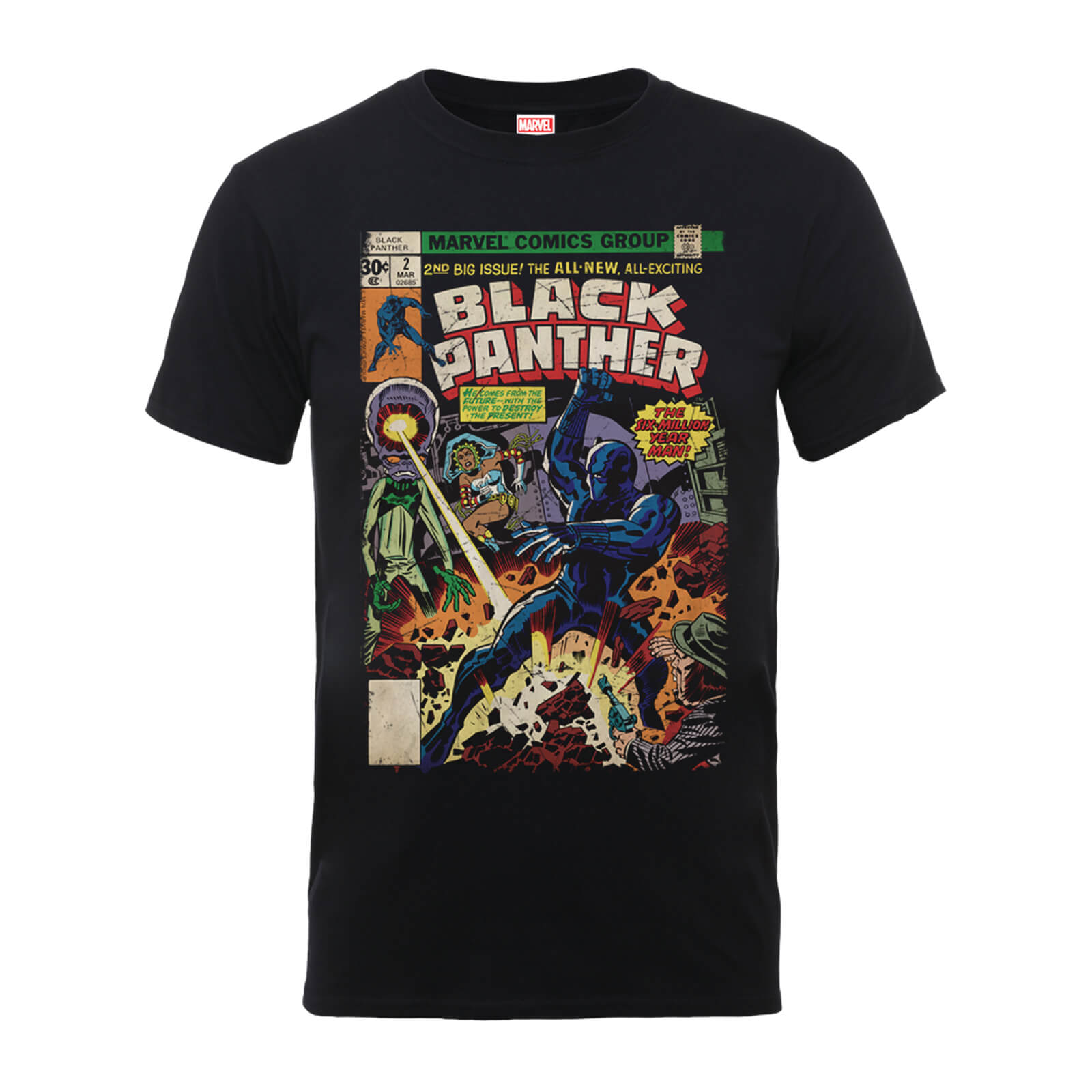 T-Shirt Marvel Comics The Black Panther Big Issue Black - Uomo - S - Nero