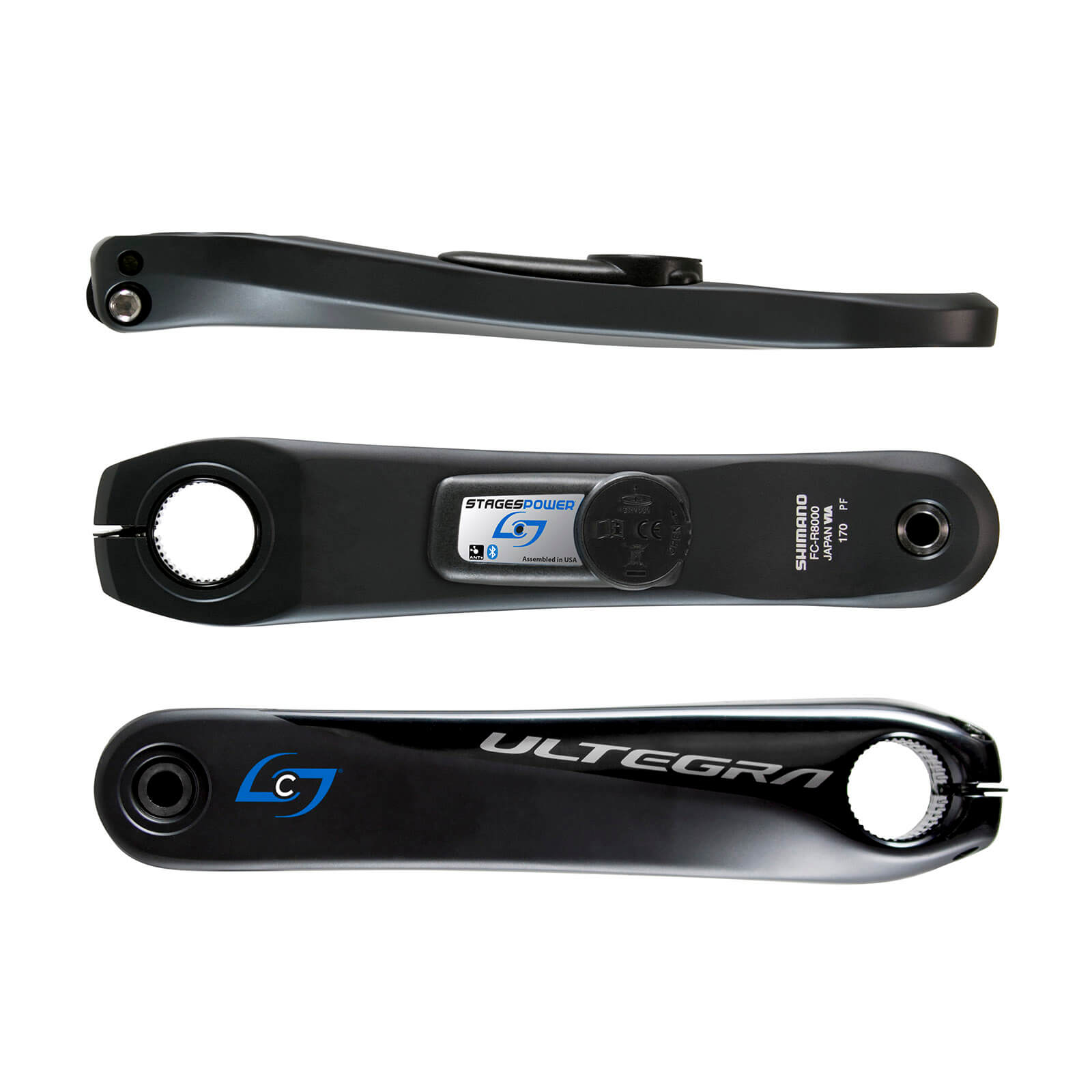Image of Stages Cycling Ultegra R8000 G3 Power Meter - Black, Black