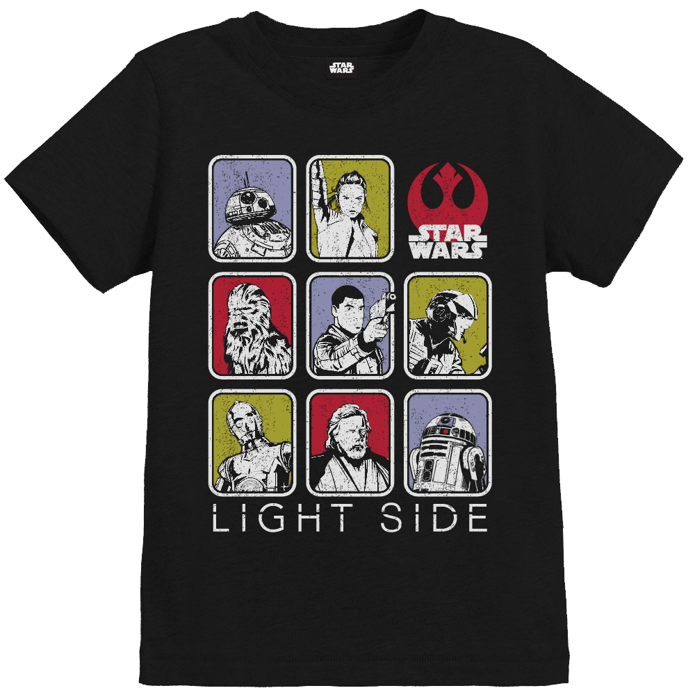 Star Wars: The Last Jedi Light Side Kinder T-shirt - Zwart - 7 - 8 Years