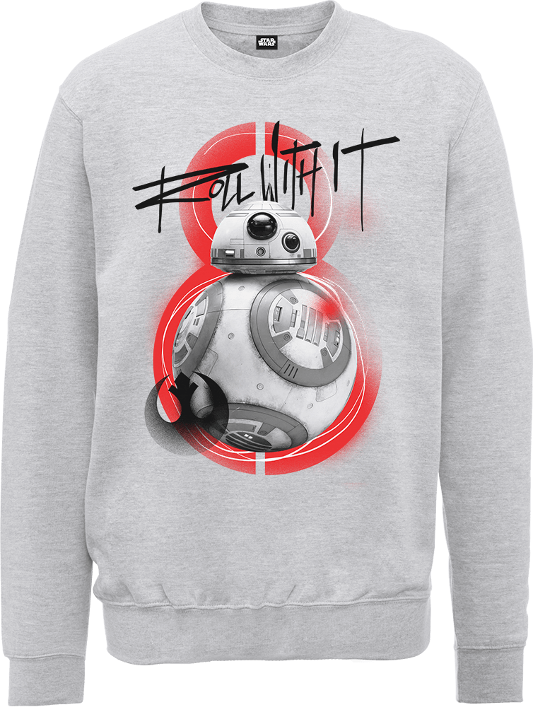 

Felpa Star Wars The Last Jedi BB8 Roll With IT Grey - S