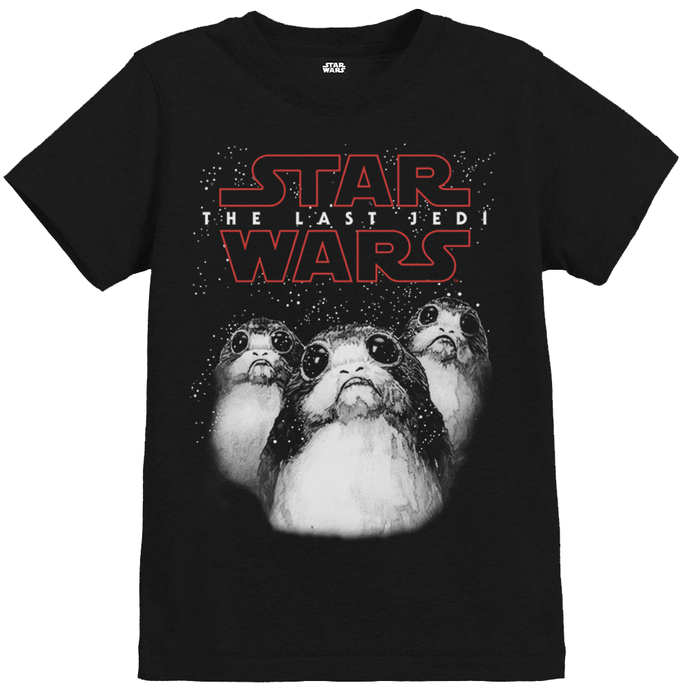 Star Wars The Last Jedi Porgs Kids' Black T-Shirt - 5 - 6 Years