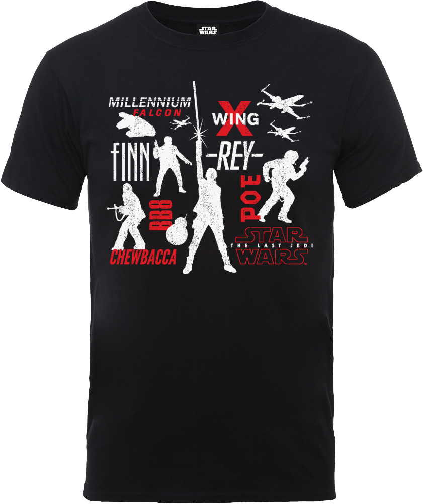 

T-Shirt Star Wars The Last Jedi Rebels Black - Uomo - L - Nero