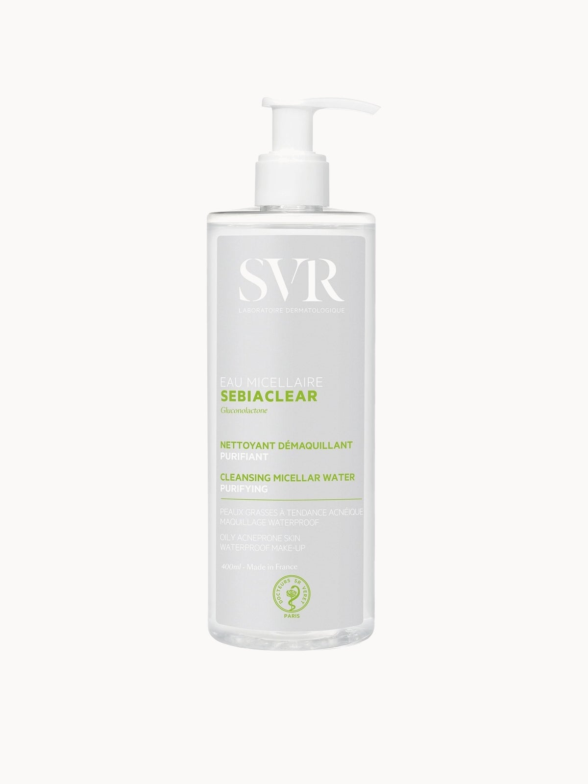 SVR SEBIACLEAR Purifying Micellar Water Cleanser & Make-Up Remover for Acne-Prone, Oily, Combination Skin , 400ml