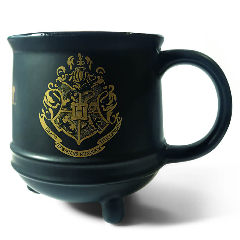 Click to view product details and reviews for Harry Potter Hogwarts Crest Ceramic Cauldron Mug.