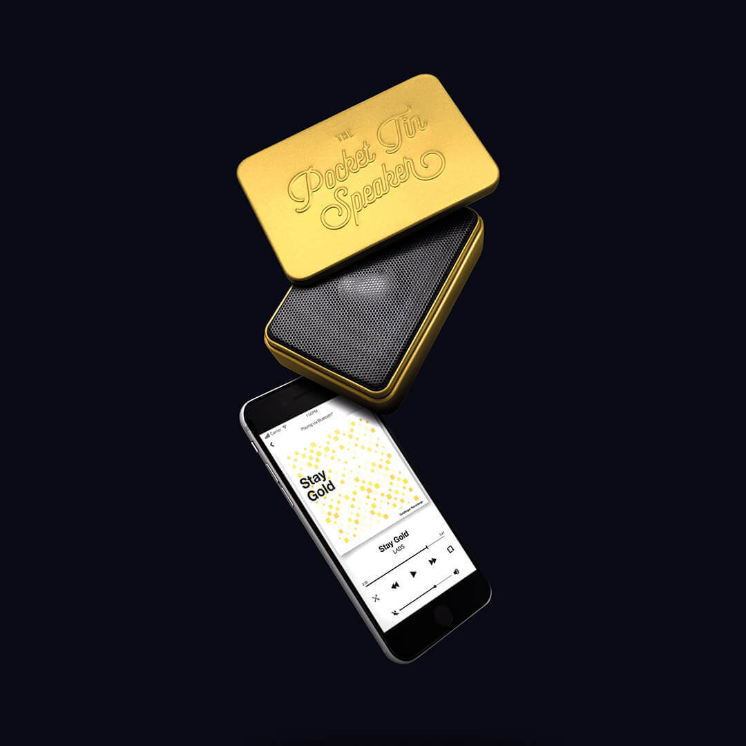 The Pocket Tin Speaker 2.0 - Gold