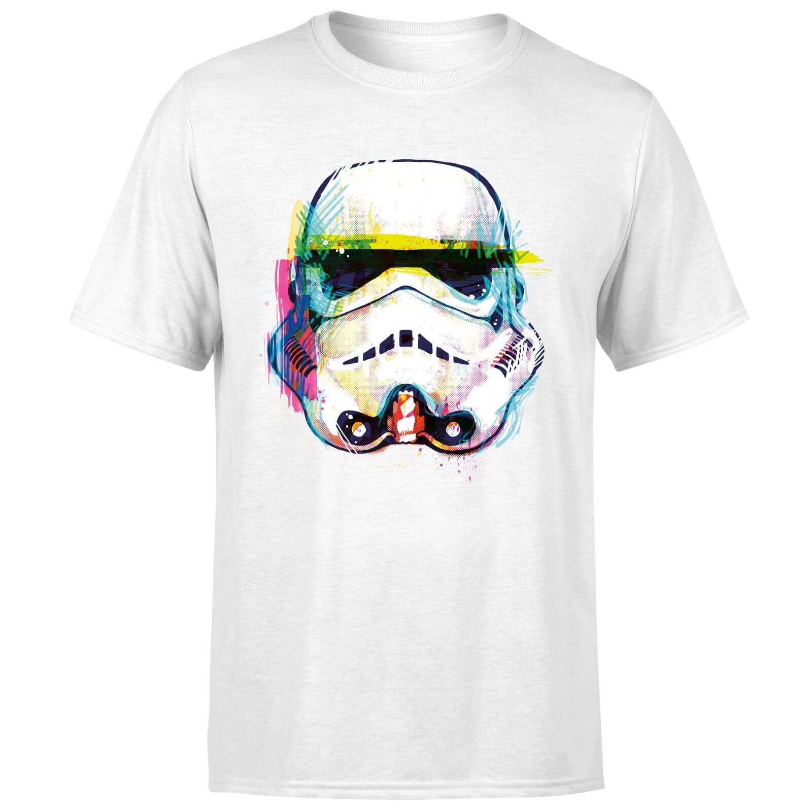 Star Wars Stormtrooper Paintbrush Art T-Shirt - White - L