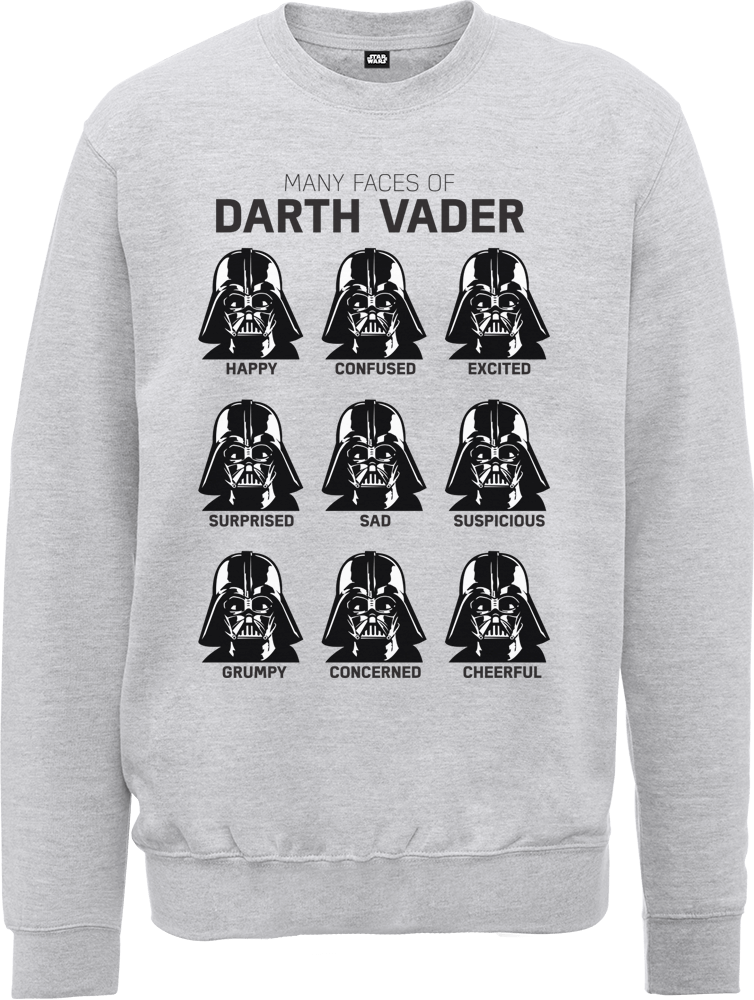 

Felpa Star Wars Many Faces Of Darth Vader- Grigio - XXL