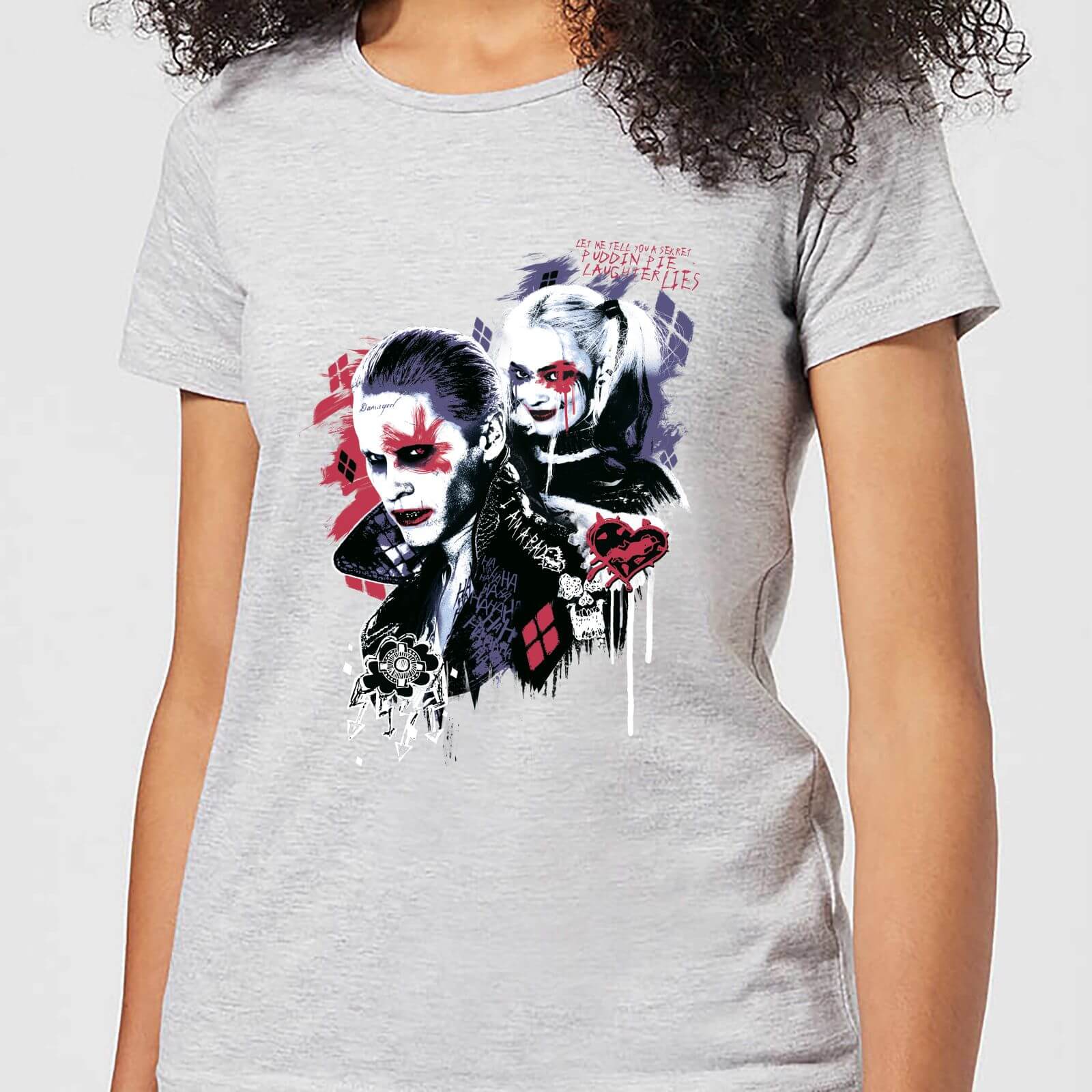 DC Comics Suicide Squad Harleys Puddin Women's T-Shirt - Grey - XS