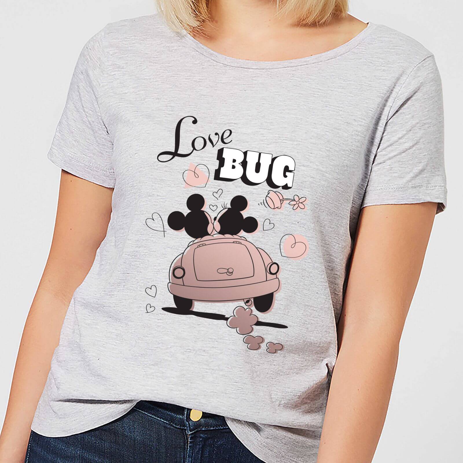 

T-Shirt Femme Love Bug Mickey & Minnie Mouse (Disney) - Gris - S