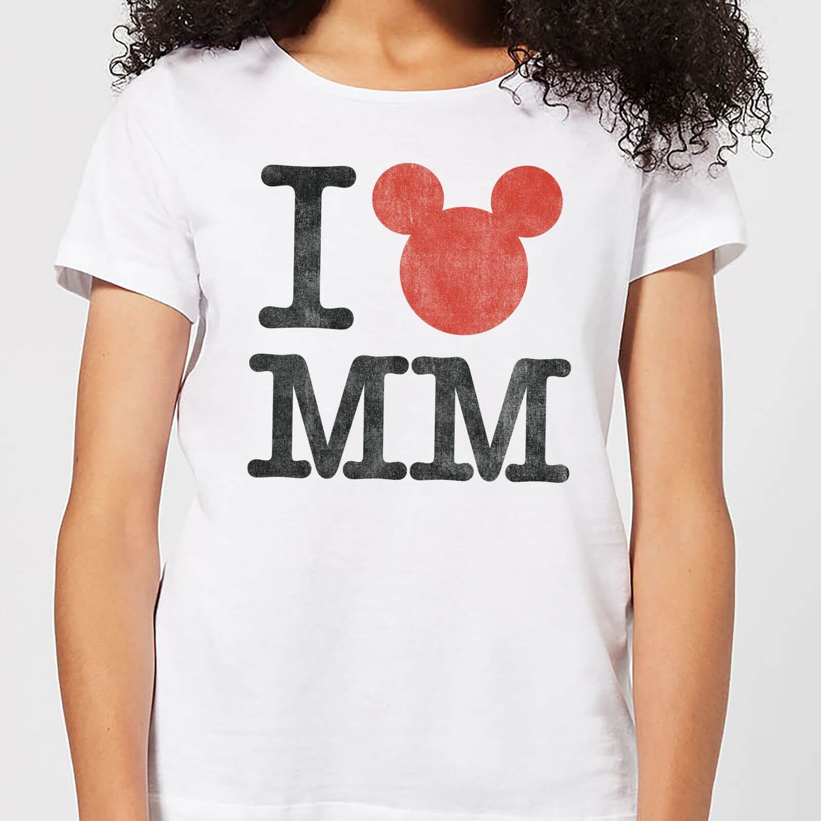 Disney Mickey Mouse I Heart MM Women's T-Shirt - White - S - White