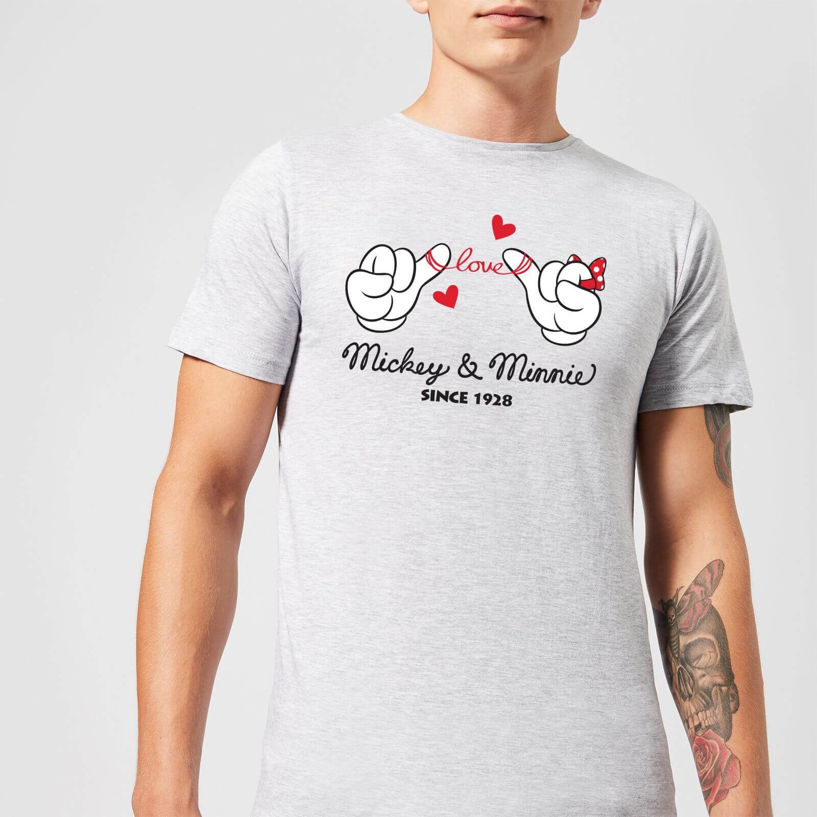 T-Shirt Homme Mickey Mouse et Minnie Depuis 1928 (Disney) - Gris - M - Noir