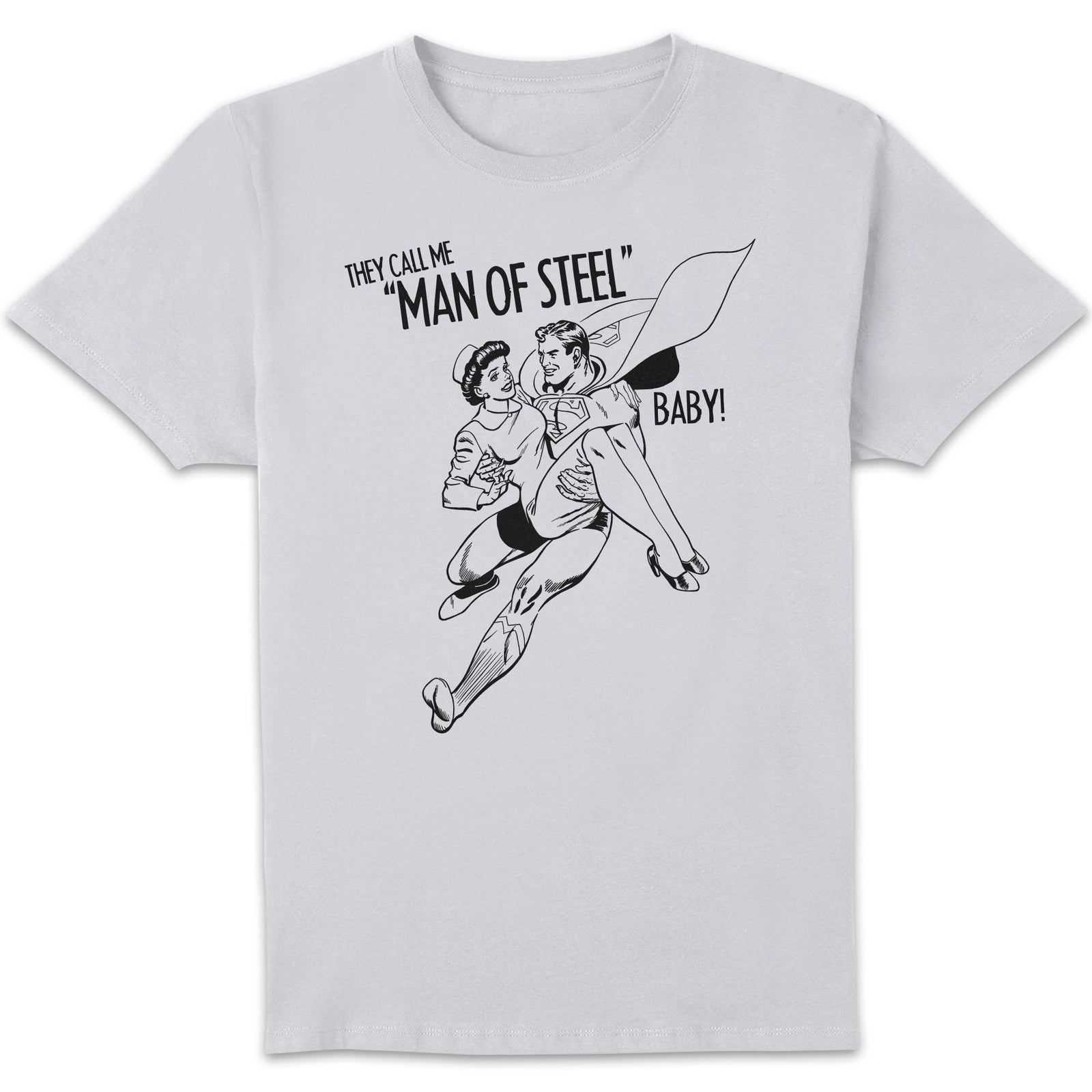 DC Comics Superman Valentines Steel Baby T-Shirt - White - 3XL