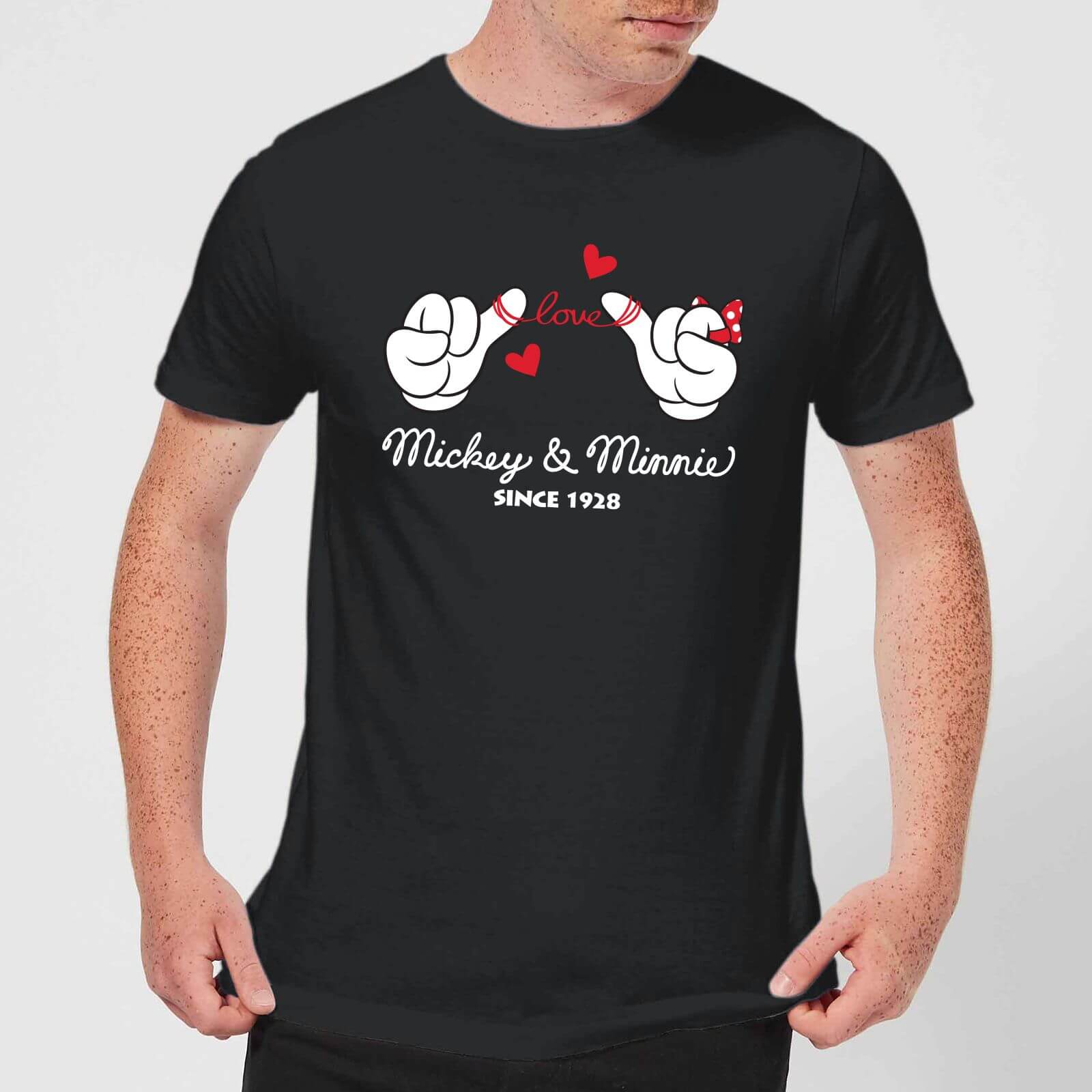 T-Shirt Disney Topolino Love Hands - Nero - XS