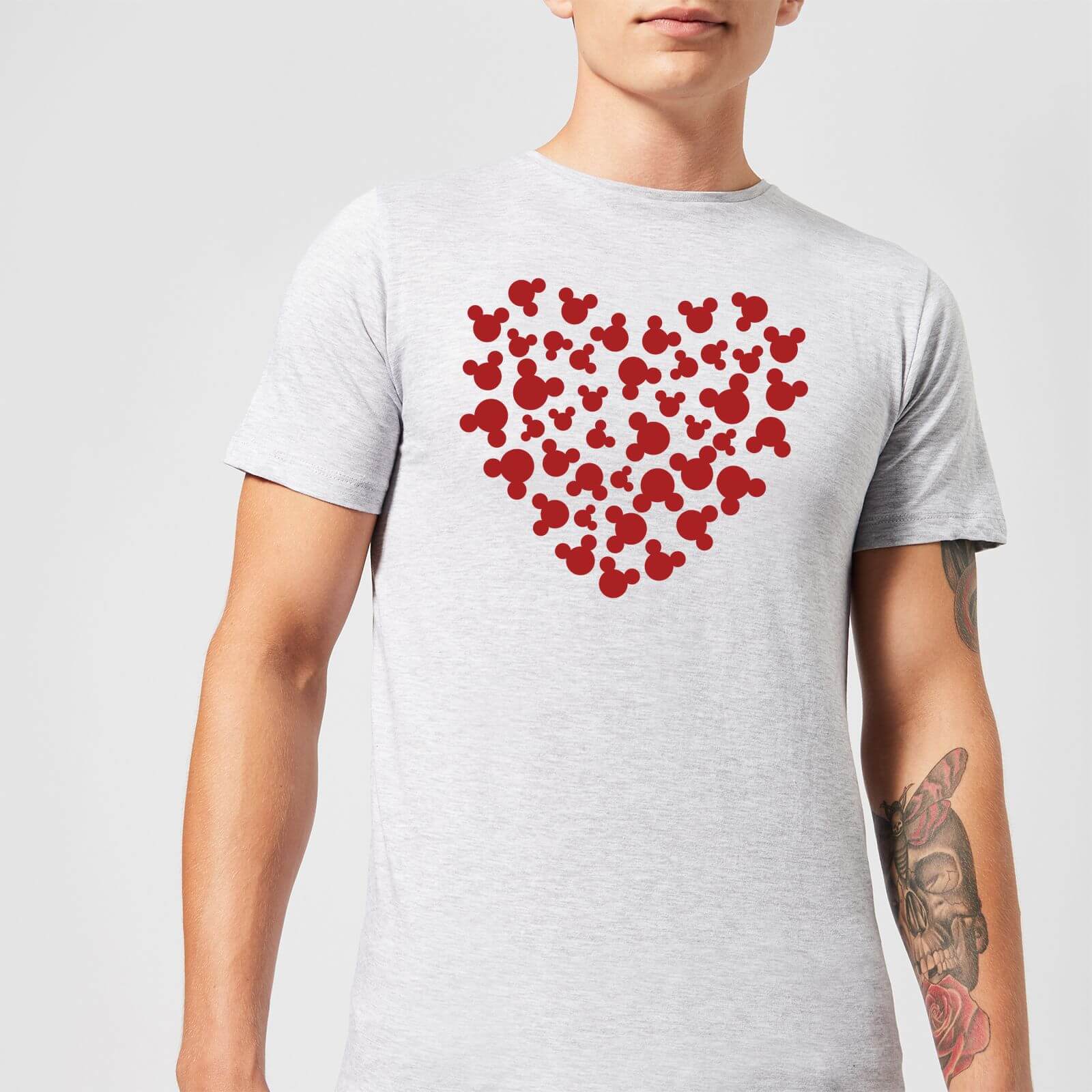 

T-Shirt Homme Homme Cœur Mickey Mouse (Disney) - Gris - L