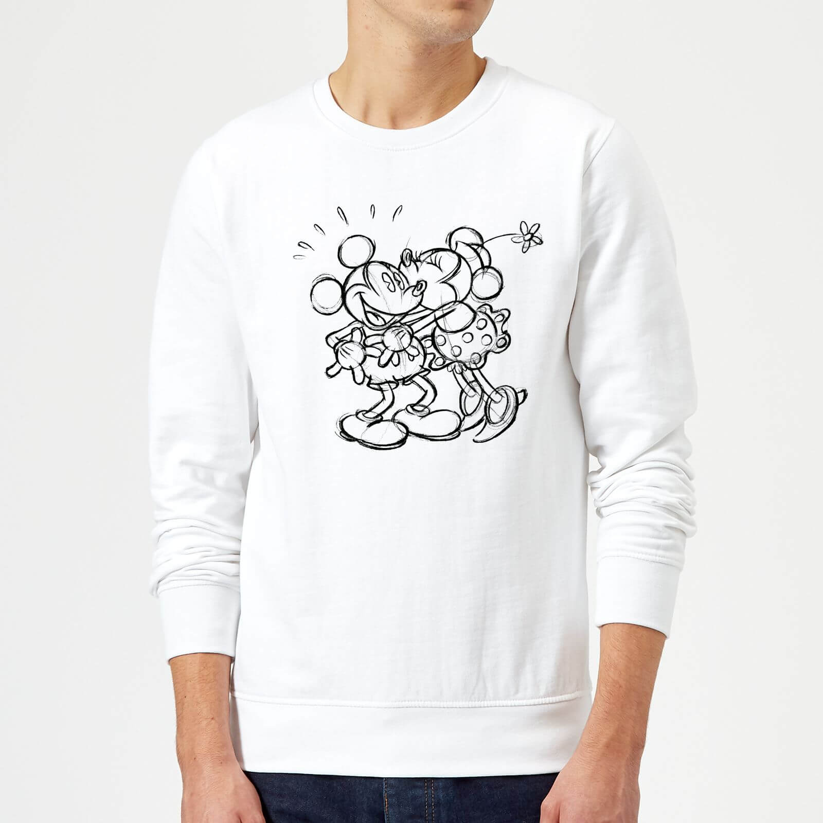 

Felpa Disney Topolino Kissing Sketch - Bianco - L
