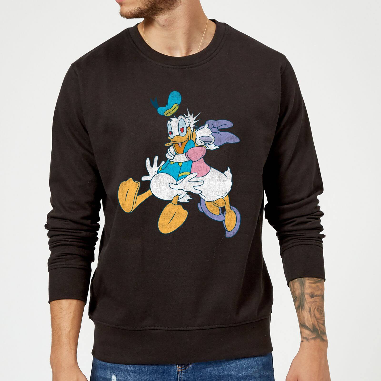 

Felpa Disney Topolino Donald Daisy Kiss - Nero - L