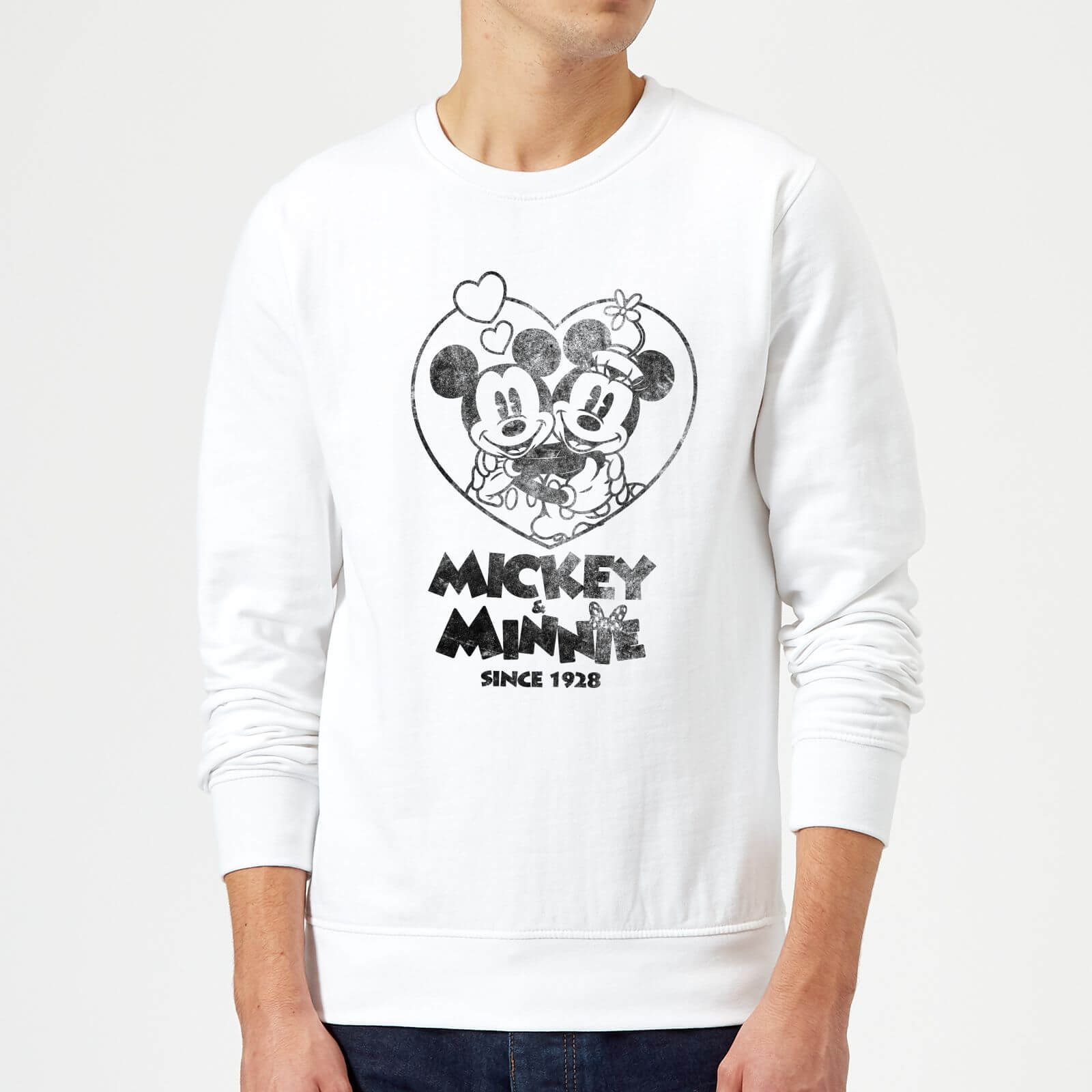 Disney Minnie Mickey Since 1928 Sweatshirt - White - S - White