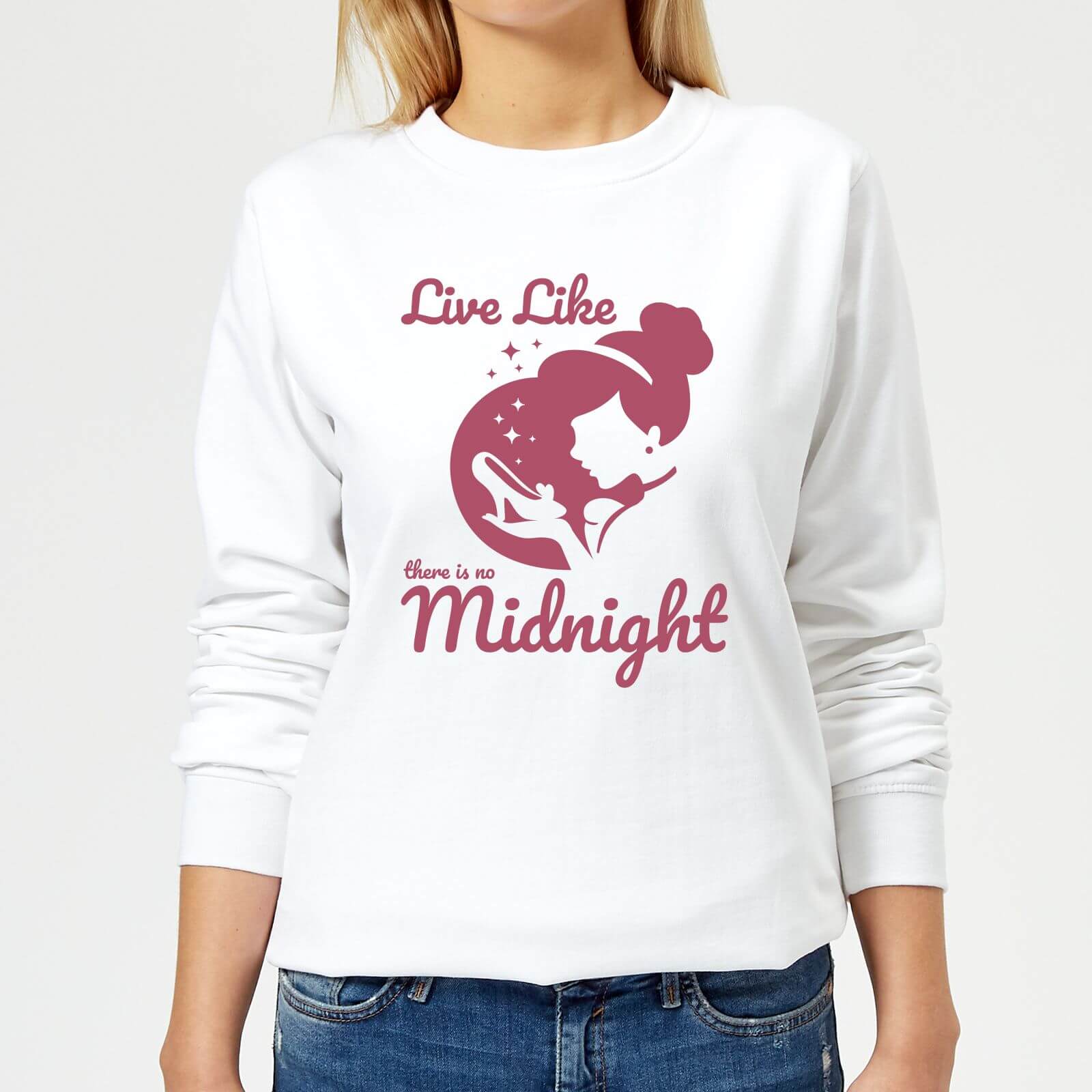 disney princess midnight women's sweatshirt - white - xs - white