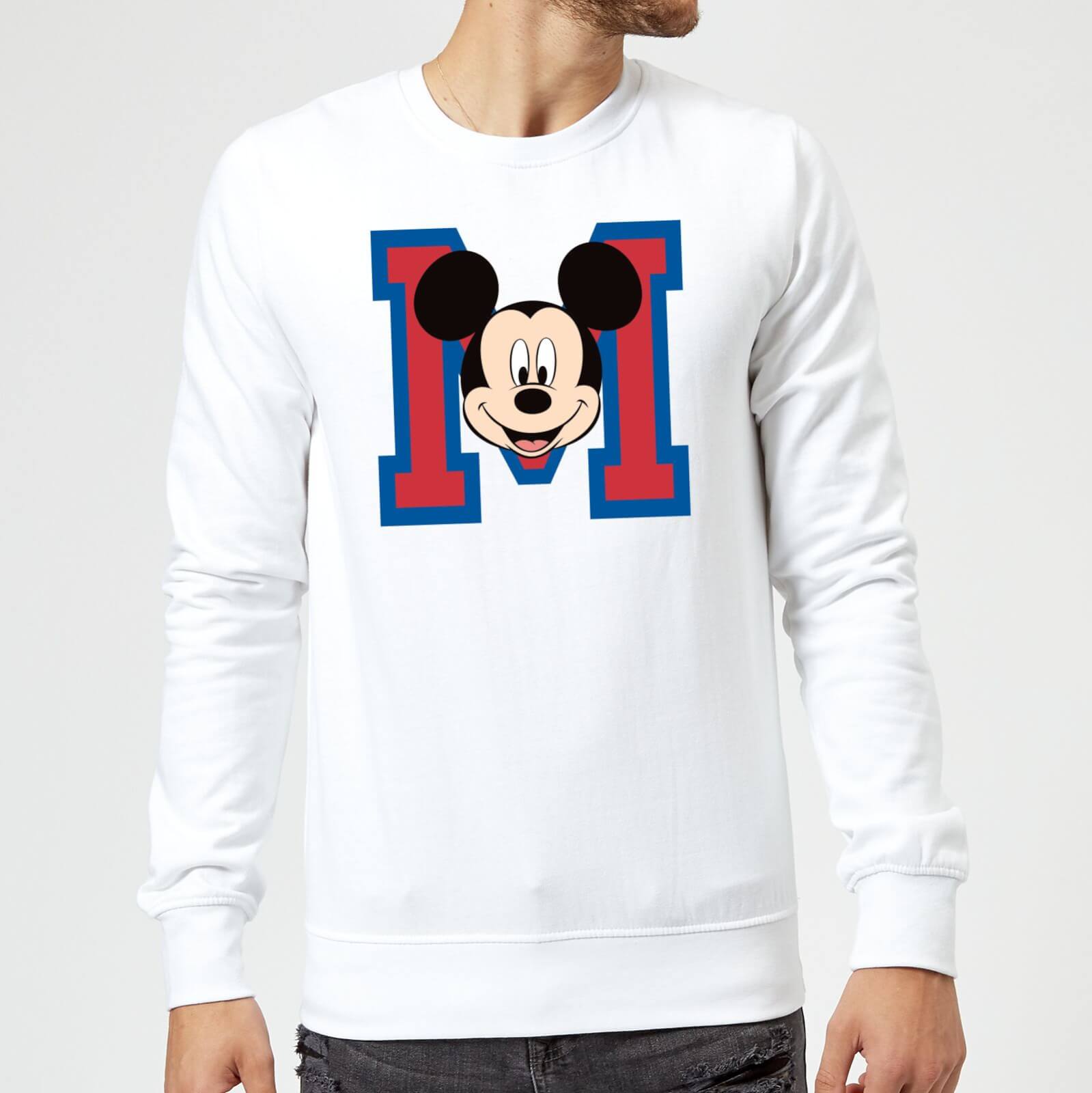 Disney Mickey Mouse M-Face Sweatshirt - White - S - White