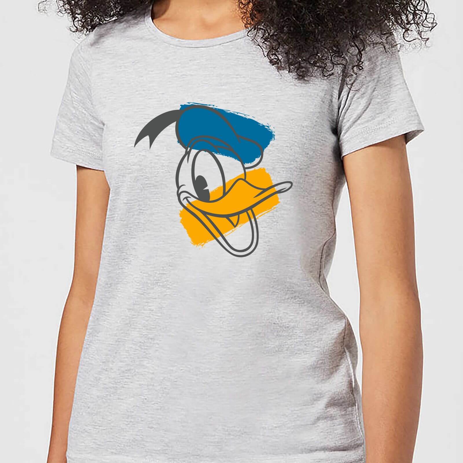Disney Mickey Mouse Donald Duck Head Women's T-Shirt - Grey - 3XL