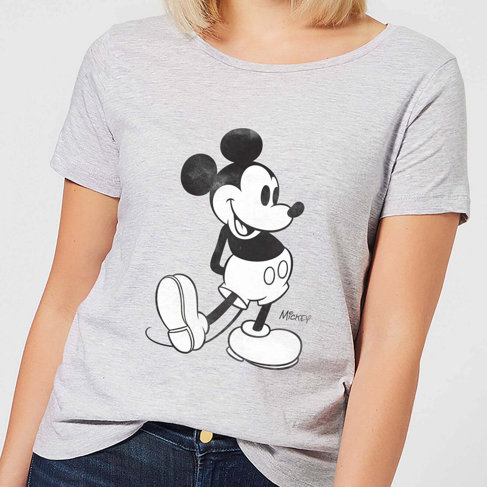 

T-Shirt Disney Topolino Classic Kick B&W - Grigio - Donna - XL