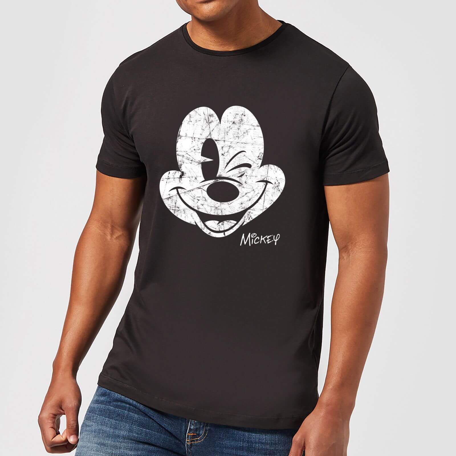 T-Shirt Homme Mickey Mouse Abimé (Disney) - Noir - XL