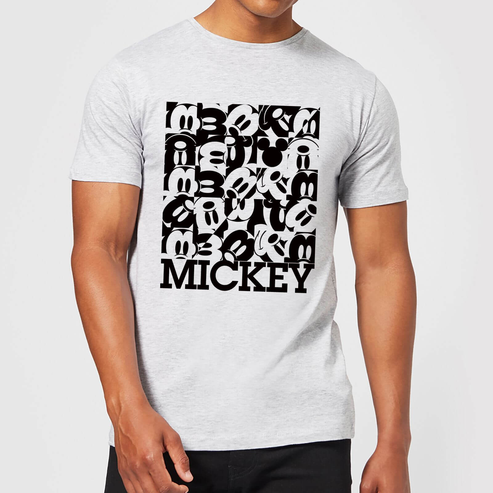 

T-Shirt Homme Carré Mickey Mouse (Disney) - Gris - M