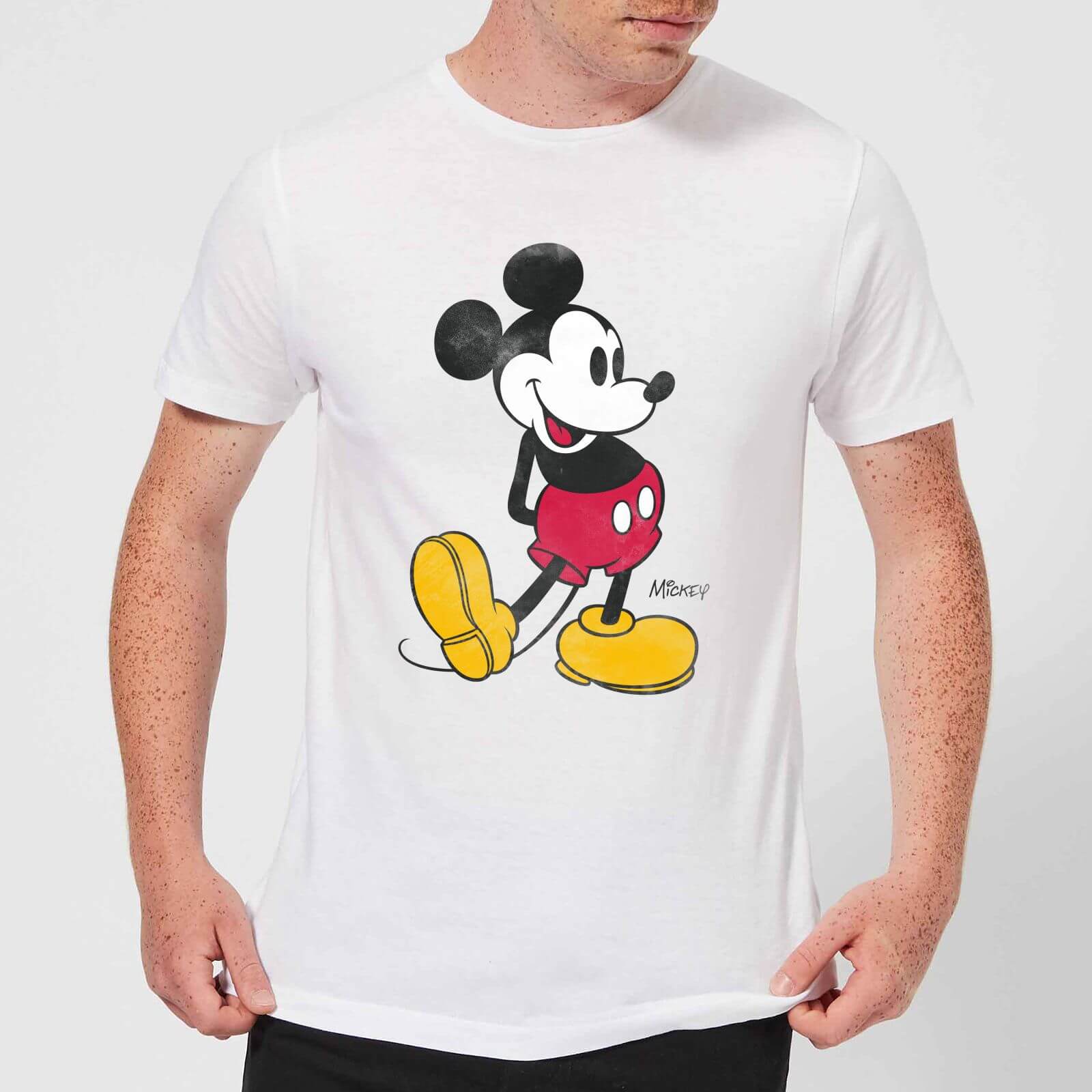 Camiseta Disney Mickey Mouse Pose Clásico - Hombre - Blanco - XXL