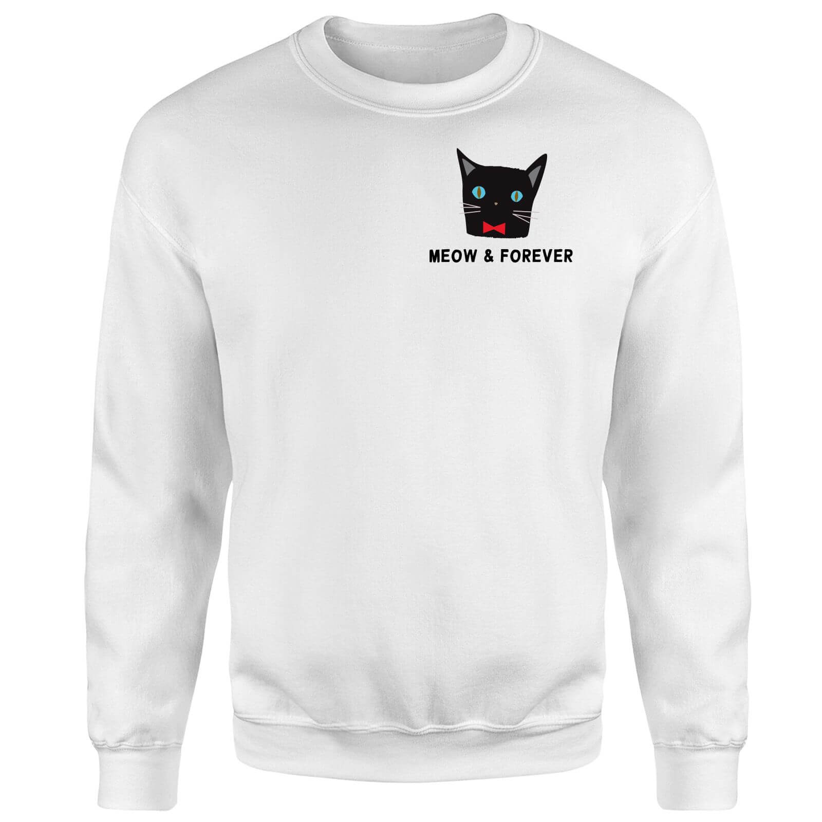 Meow & Forever Sweatshirt - White - S - White