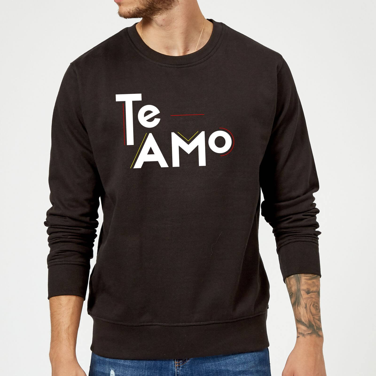 Te Amo Block Sweatshirt - Black - S - Black