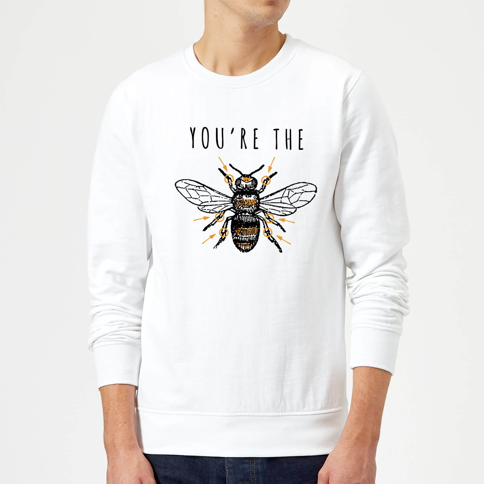 You're The Bees Knees Sweatshirt - White - S - White