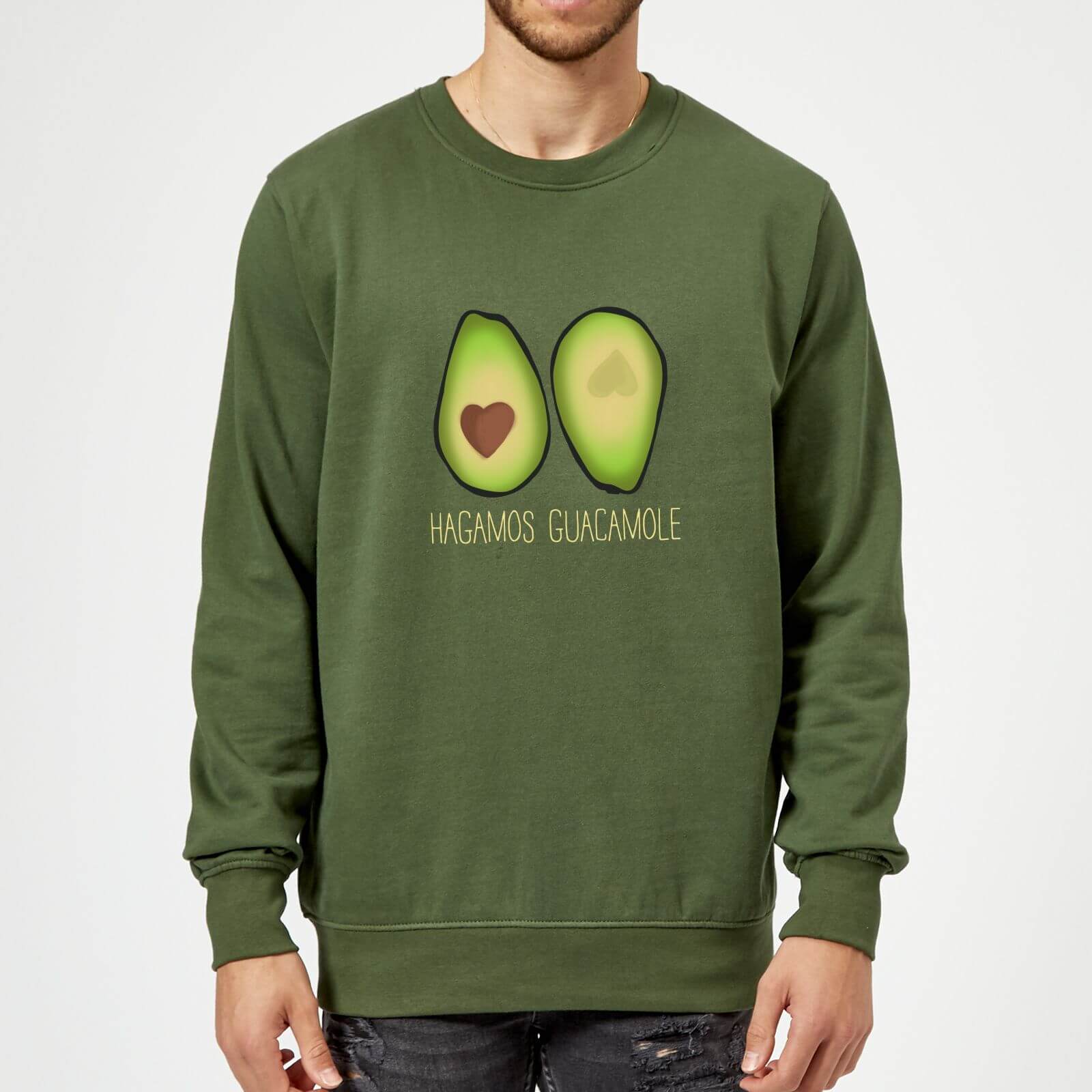 Hagamos Guacamole Sweatshirt - Forest Green - M - Forest Green