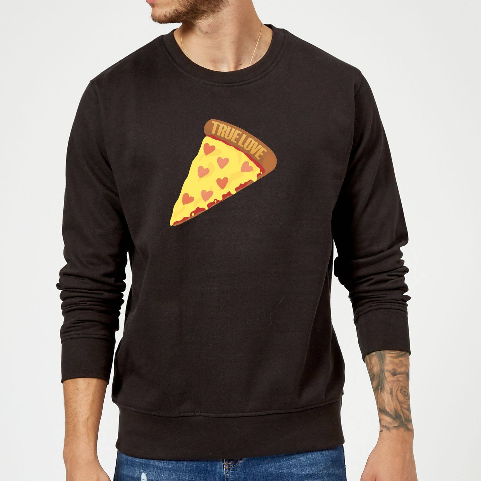 True Love Pizza Sweatshirt - Black - S - Black