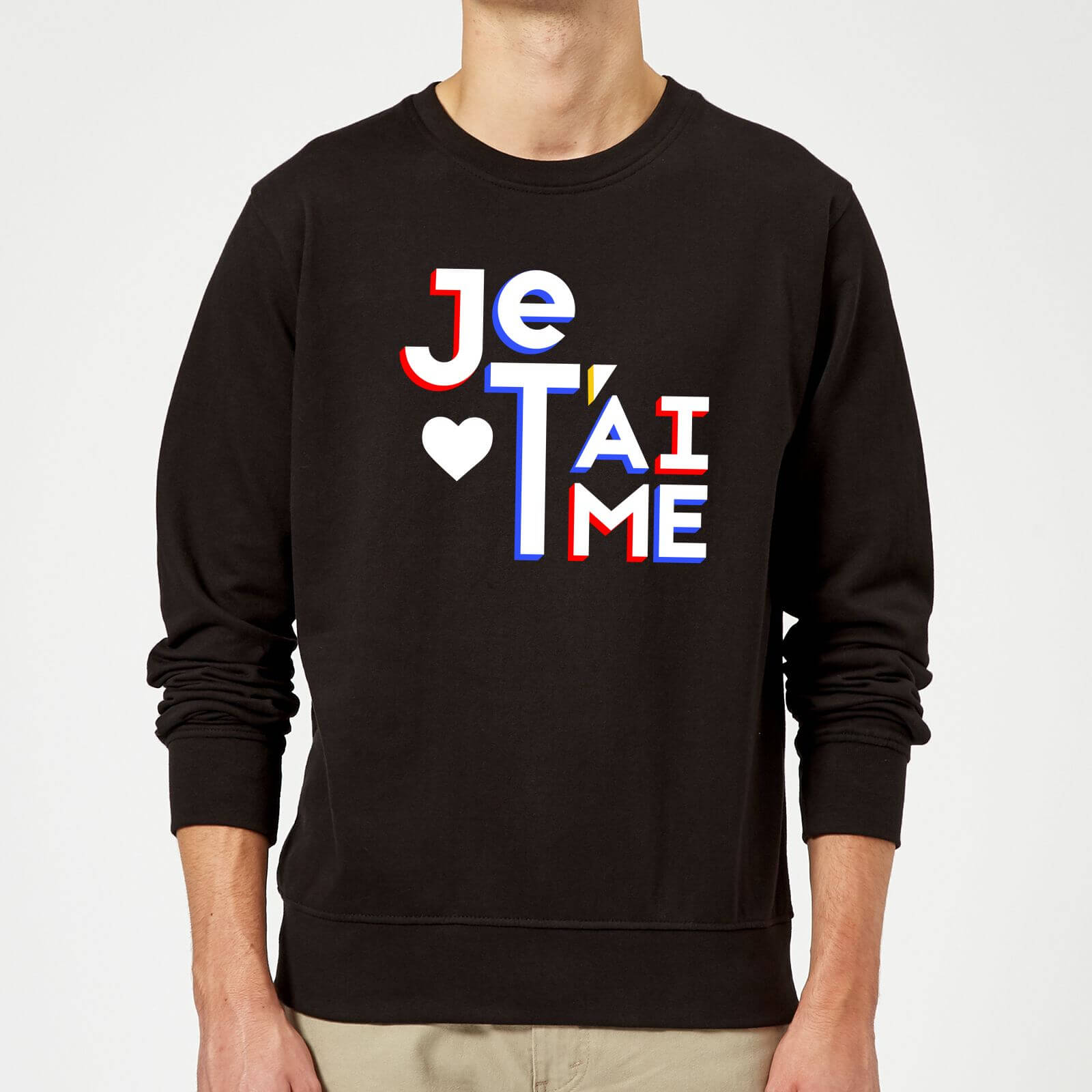 Je T'aime Sweatshirt - Black - S - Black